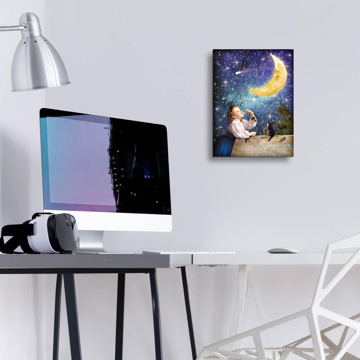 Epic Art 'One Wish Upon the Moon' by Diogo Verissimo, Acrylic Glass Wall Art,12x16