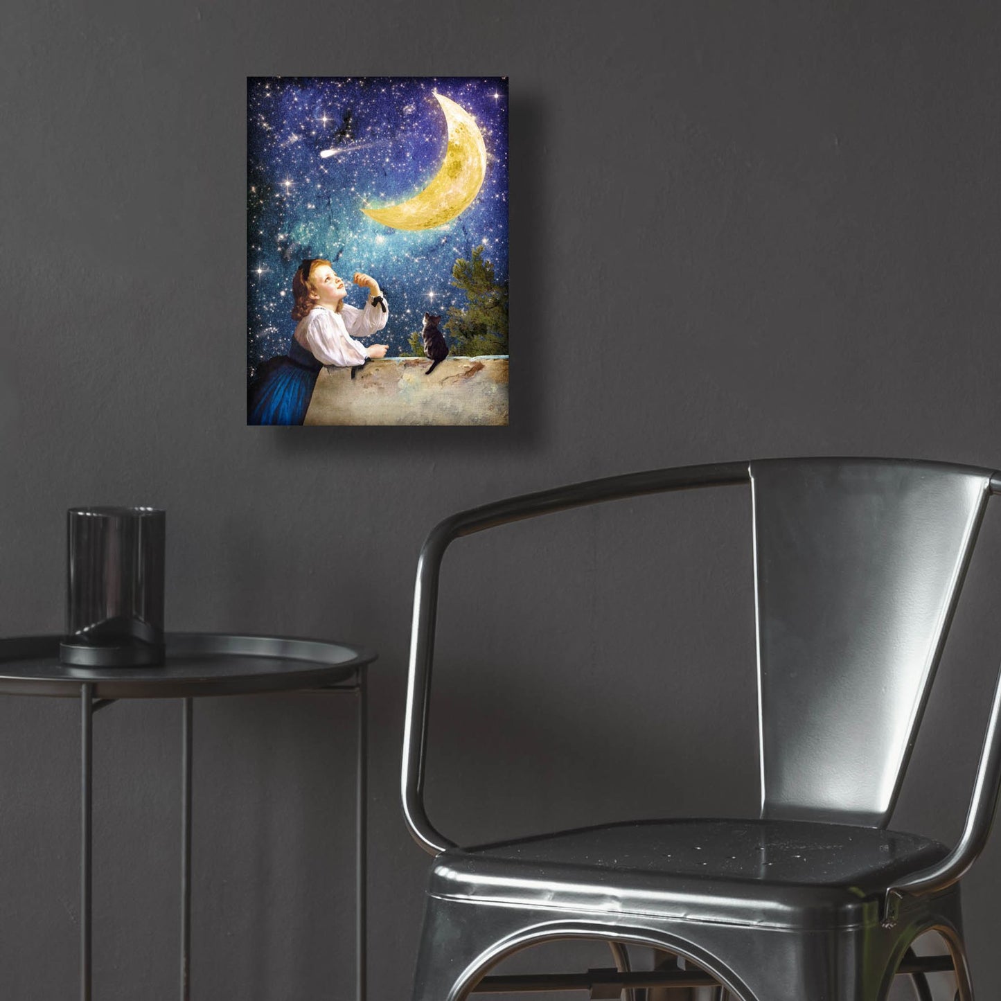 Epic Art 'One Wish Upon the Moon' by Diogo Verissimo, Acrylic Glass Wall Art,12x16