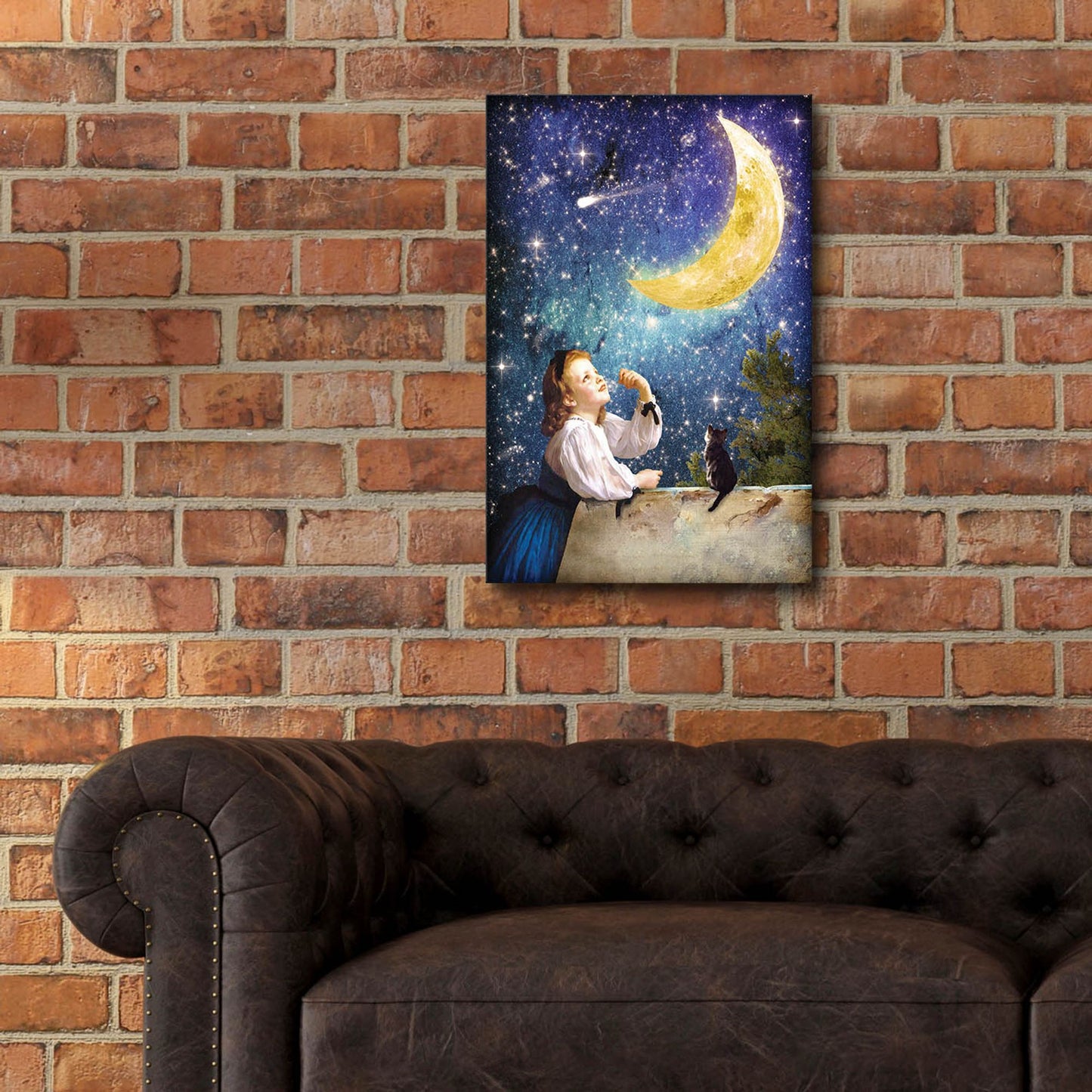 Epic Art 'One Wish Upon the Moon' by Diogo Verissimo, Acrylic Glass Wall Art,16x24