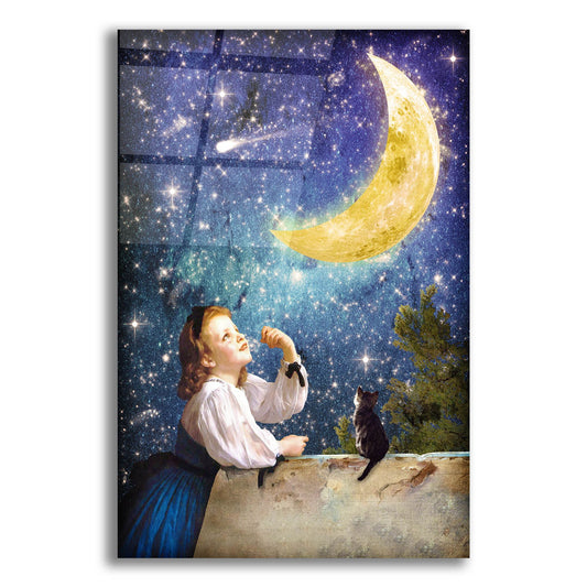 Epic Art 'One Wish Upon the Moon' by Diogo Verissimo, Acrylic Glass Wall Art