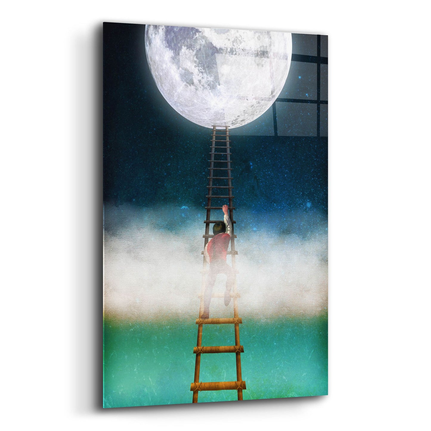 Epic Art 'Reach for the Moon' by Diogo Verissimo, Acrylic Glass Wall Art,12x16