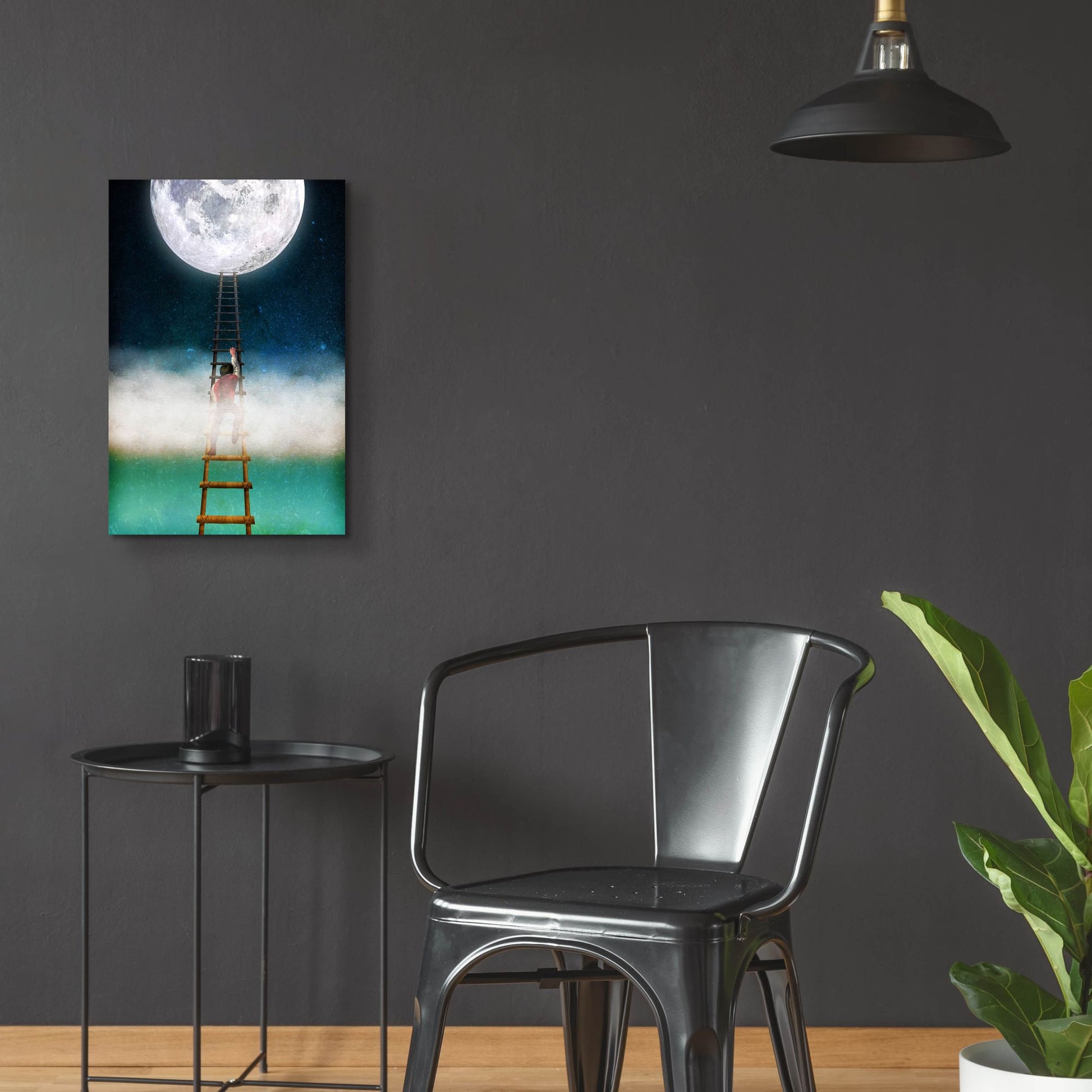 Epic Art 'Reach for the Moon' by Diogo Verissimo, Acrylic Glass Wall Art,16x24