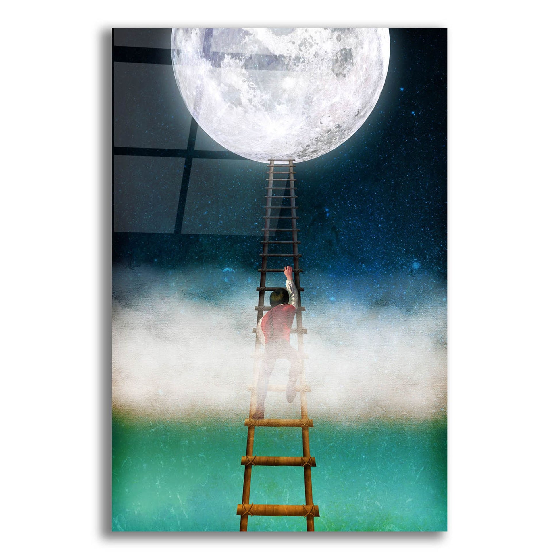 Epic Art 'Reach for the Moon' by Diogo Verissimo, Acrylic Glass Wall Art