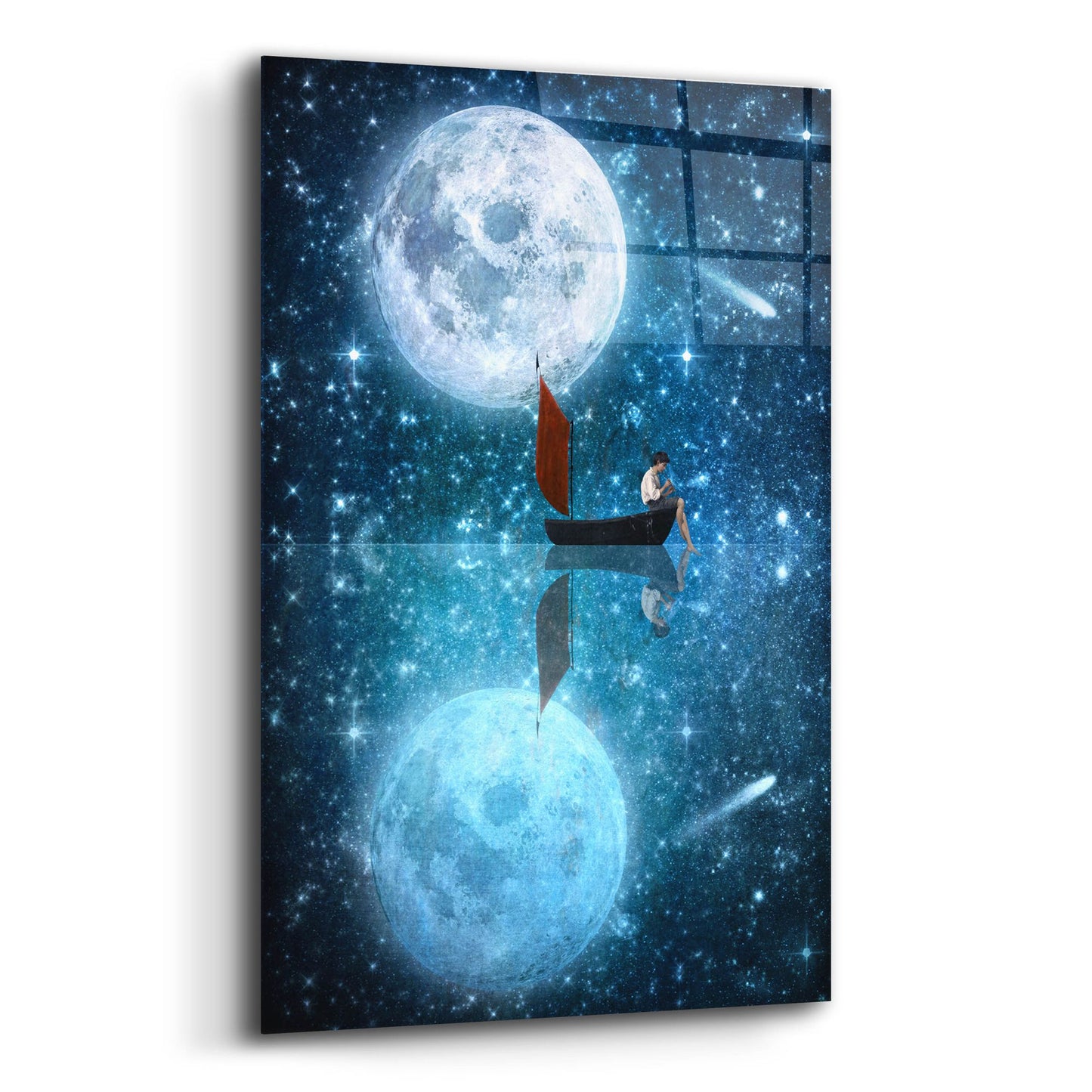 Epic Art 'The Moon And Me' by Diogo Verissimo, Acrylic Glass Wall Art,12x16