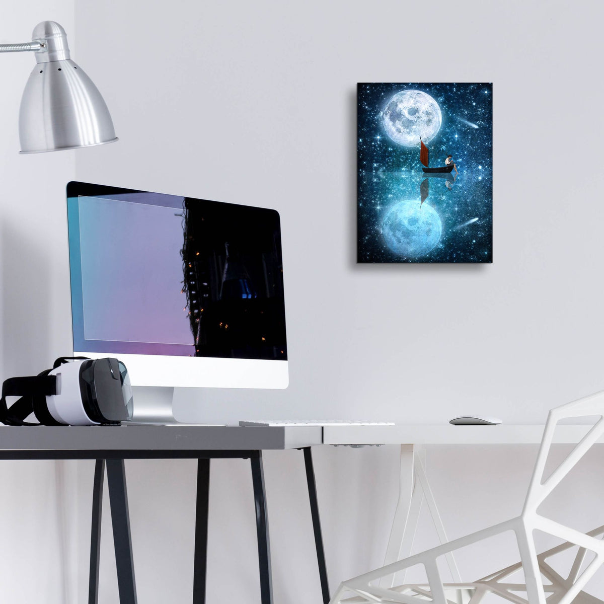 Epic Art 'The Moon And Me' by Diogo Verissimo, Acrylic Glass Wall Art,12x16