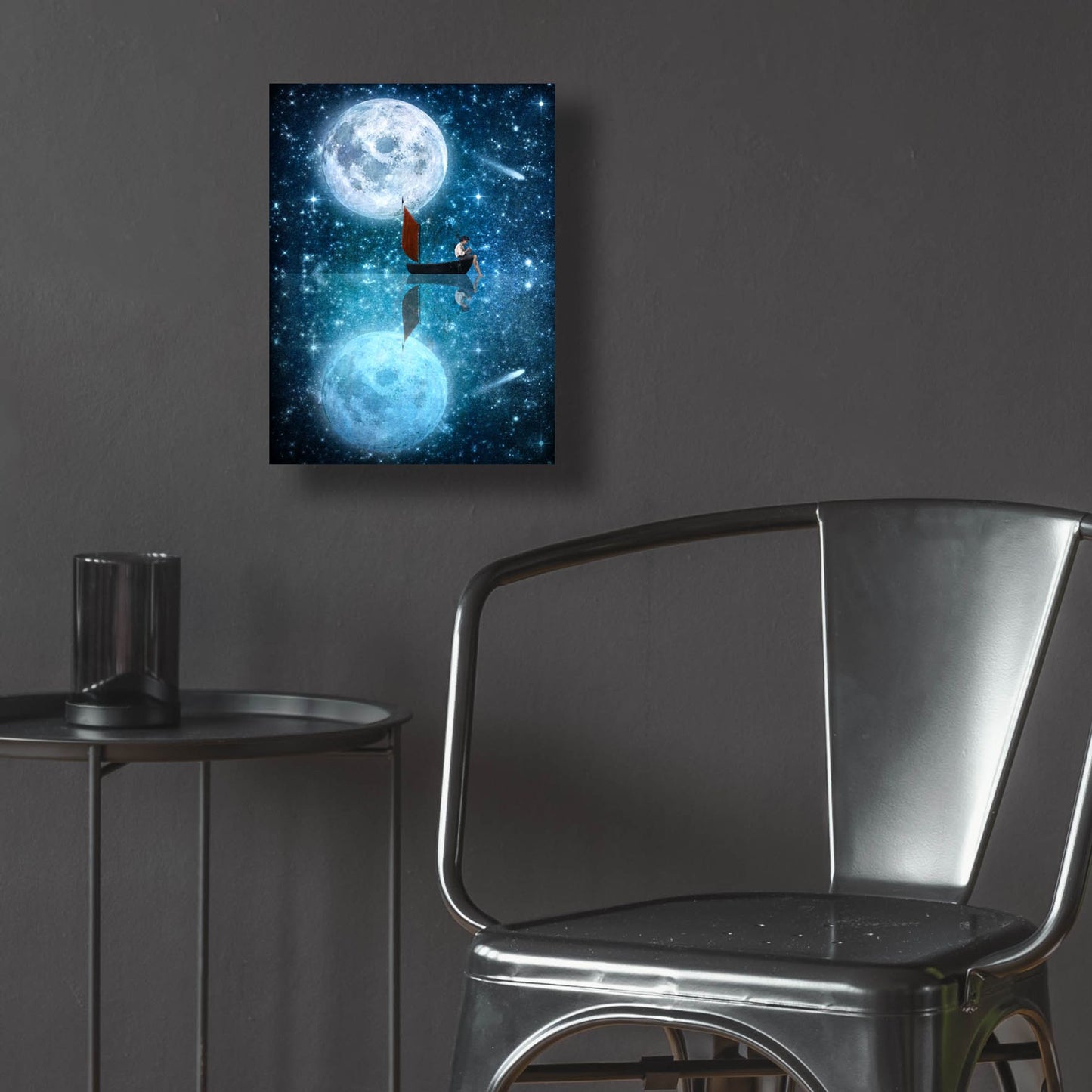 Epic Art 'The Moon And Me' by Diogo Verissimo, Acrylic Glass Wall Art,12x16
