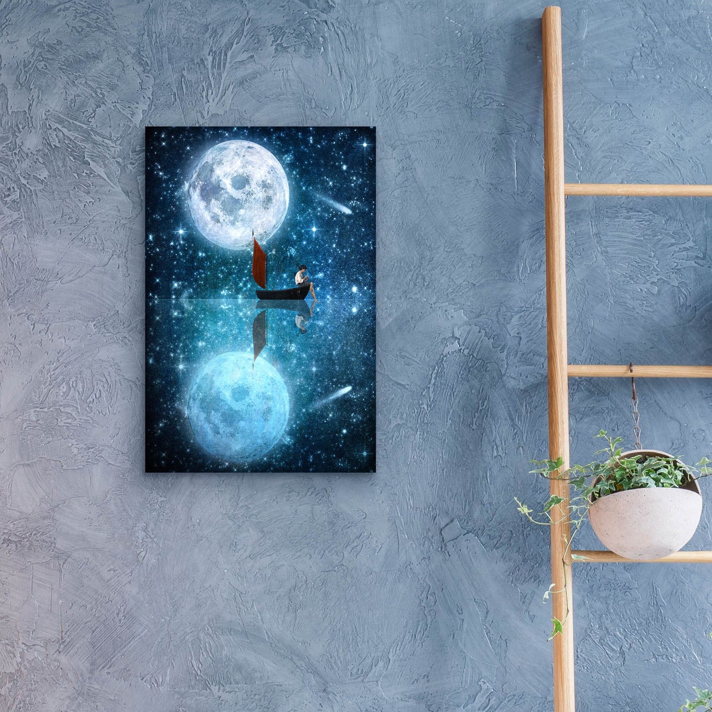 Epic Art 'The Moon And Me' by Diogo Verissimo, Acrylic Glass Wall Art,16x24
