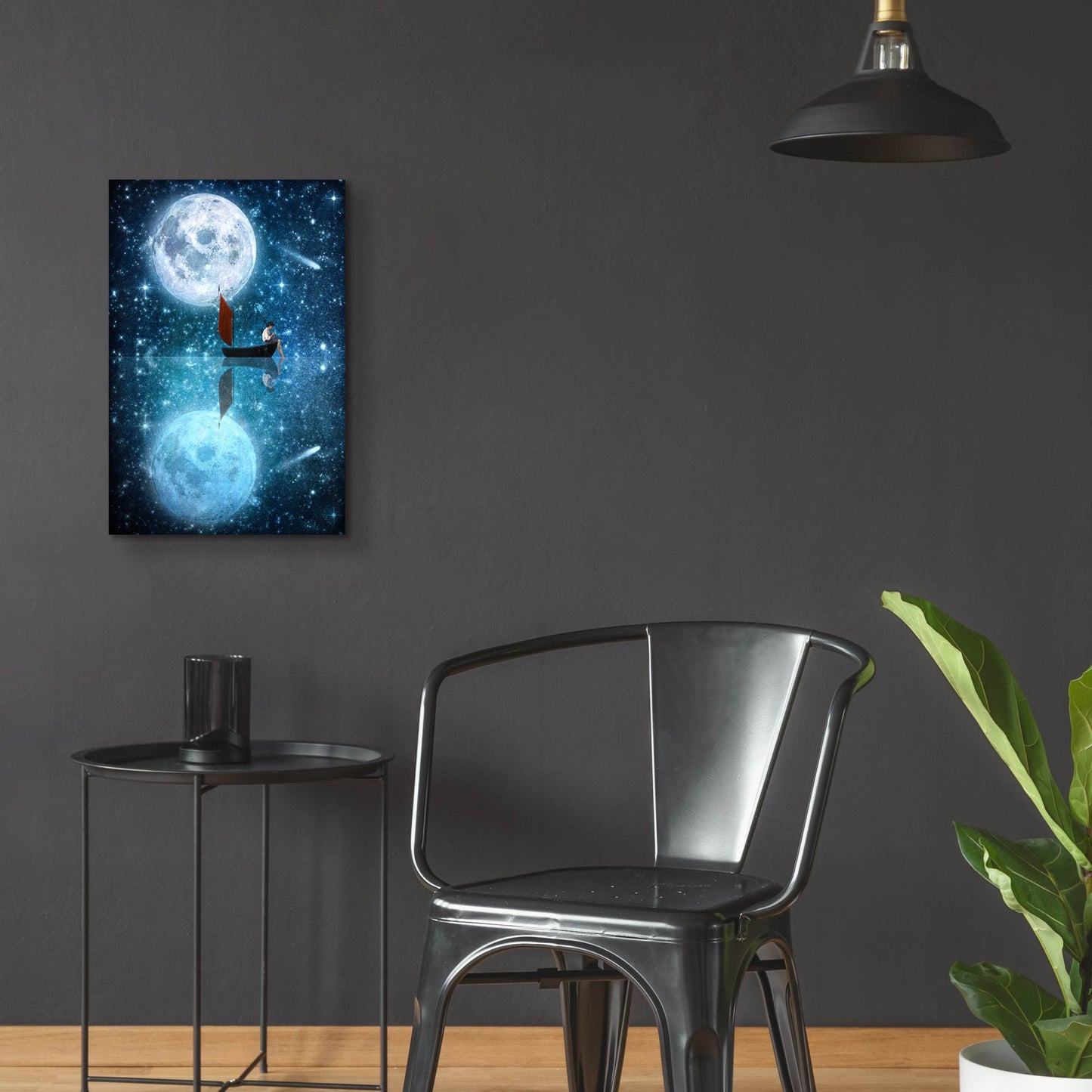 Epic Art 'The Moon And Me' by Diogo Verissimo, Acrylic Glass Wall Art,16x24