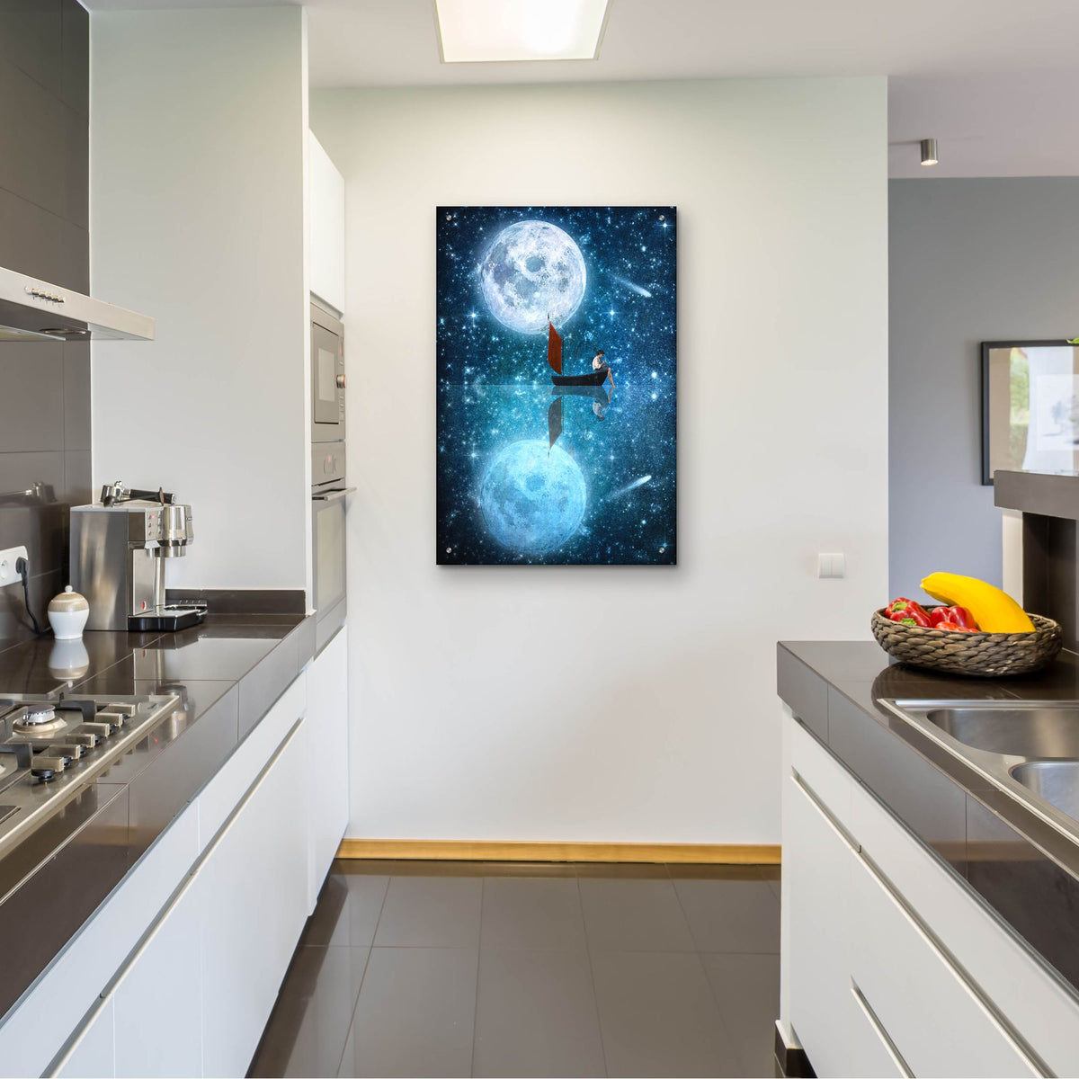 Epic Art 'The Moon And Me' by Diogo Verissimo, Acrylic Glass Wall Art,24x36