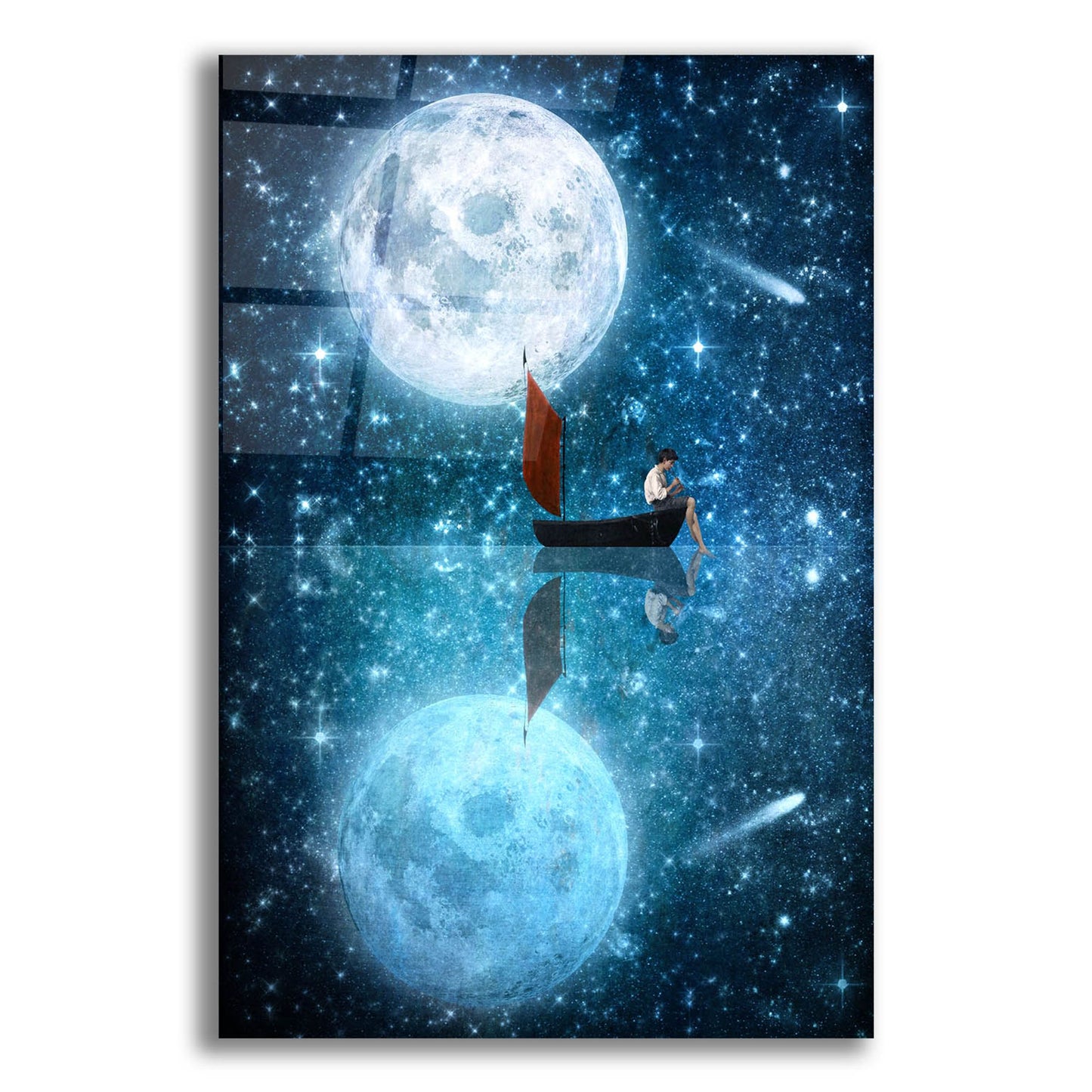 Epic Art 'The Moon And Me' by Diogo Verissimo, Acrylic Glass Wall Art