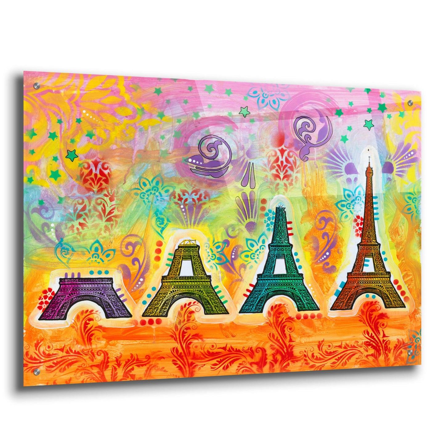 Epic Art 'Construction of the Eiffel Tower' by Dean Russo, Acrylic Glass Wall Art,36x24