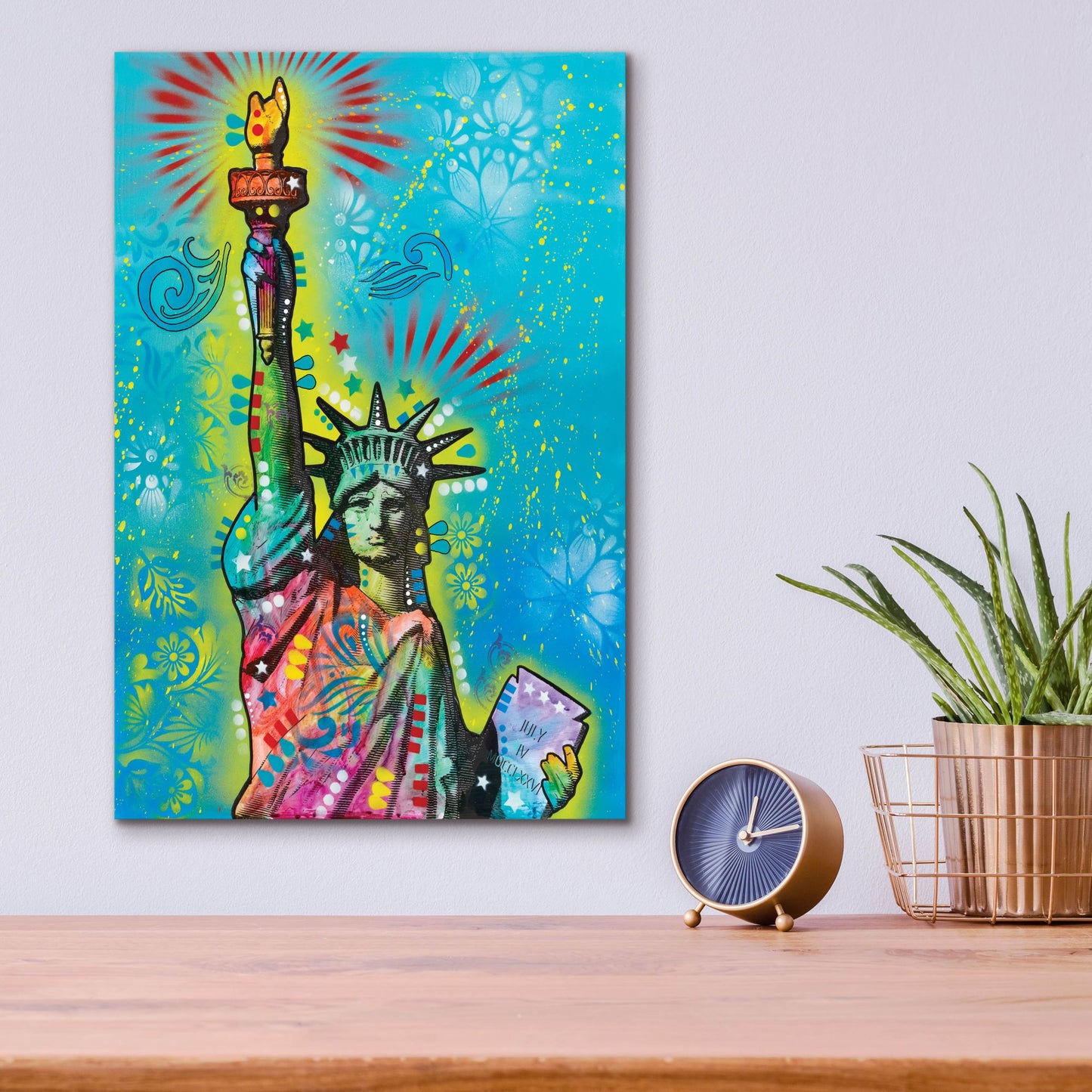 Epic Art 'Lady Liberty' by Dean Russo, Acrylic Glass Wall Art,12x16