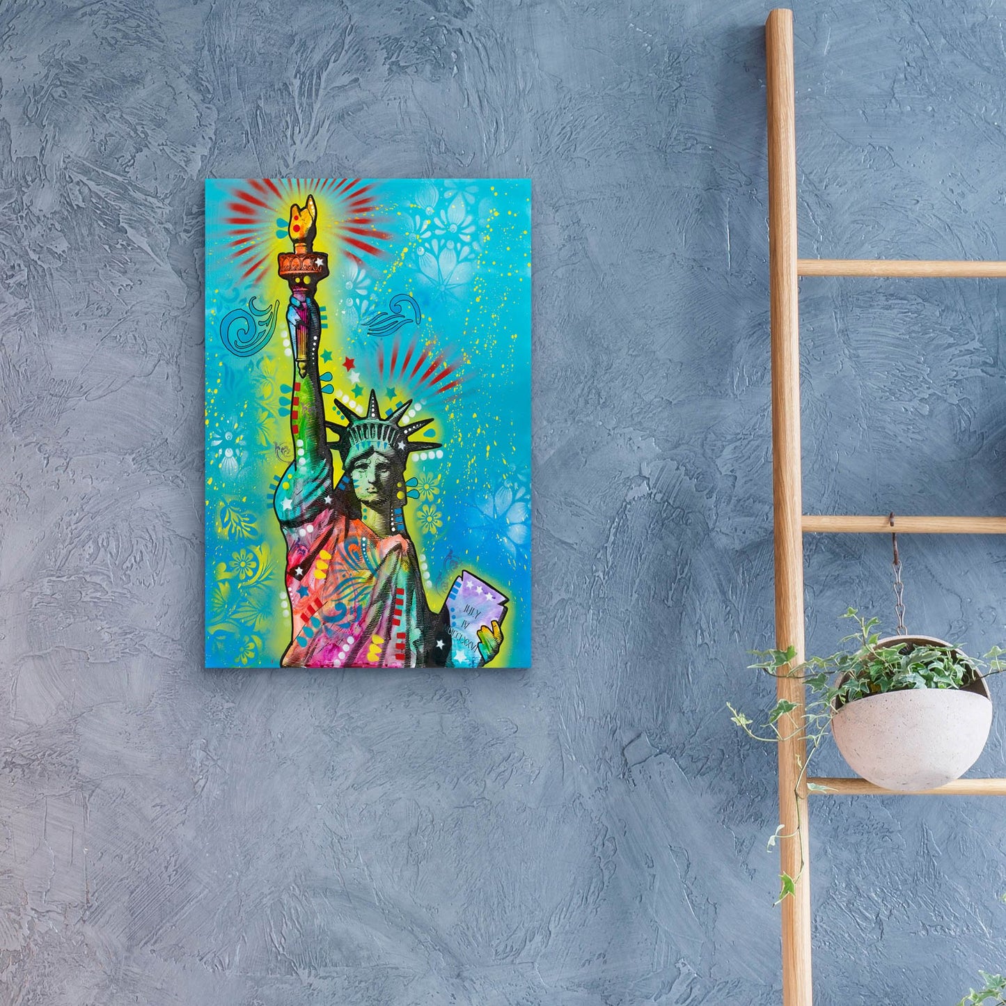 Epic Art 'Lady Liberty' by Dean Russo, Acrylic Glass Wall Art,16x24