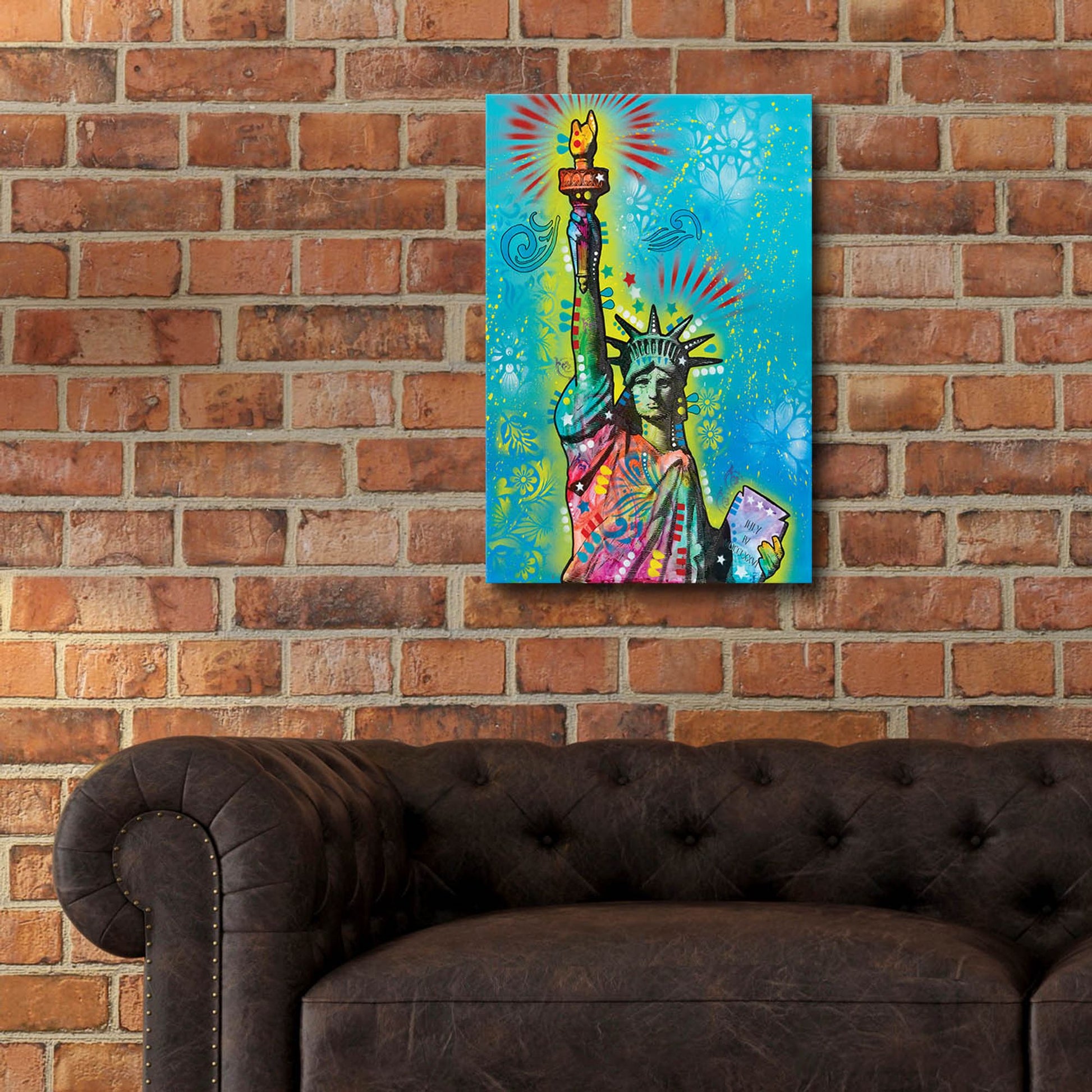 Epic Art 'Lady Liberty' by Dean Russo, Acrylic Glass Wall Art,16x24