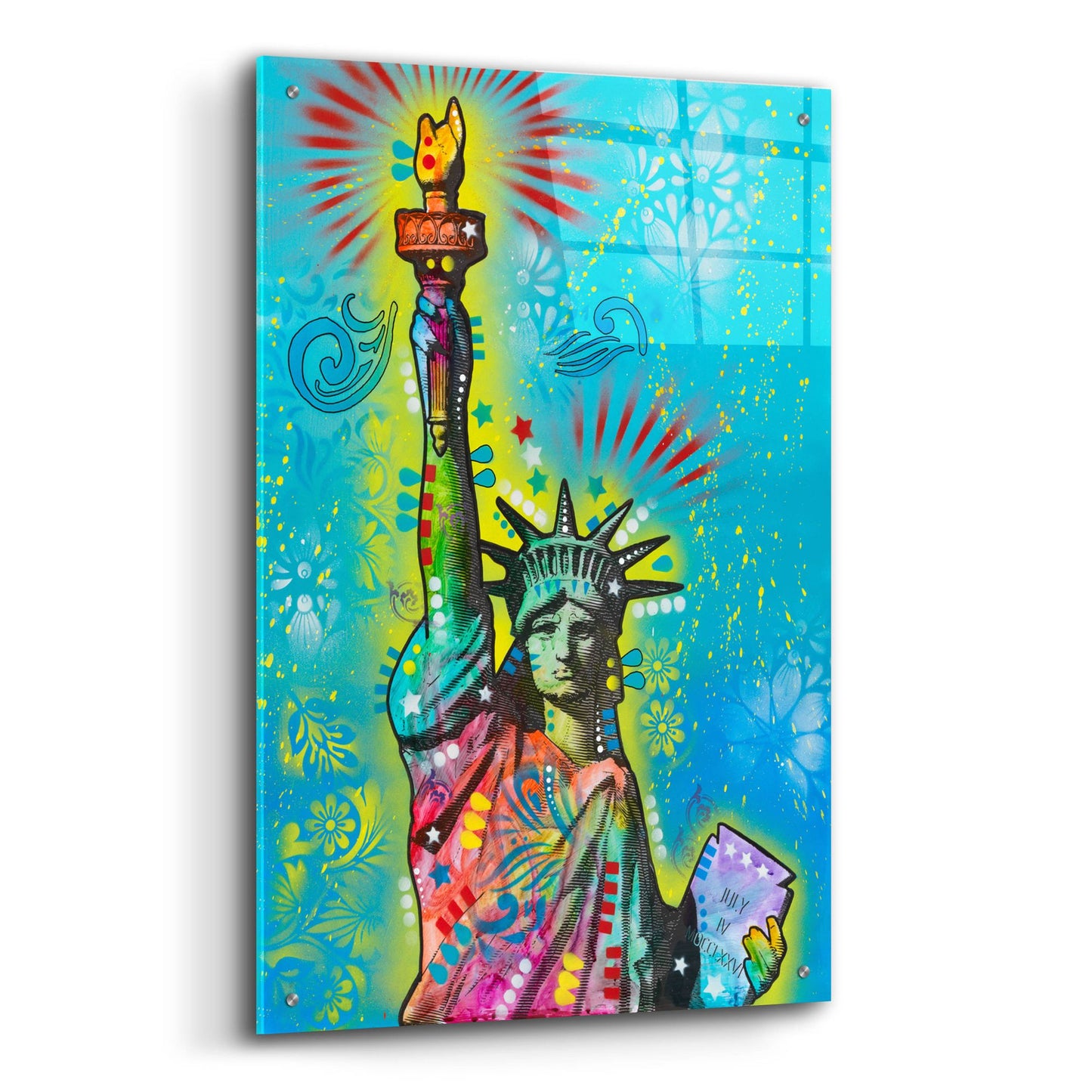 Epic Art 'Lady Liberty' by Dean Russo, Acrylic Glass Wall Art,24x36