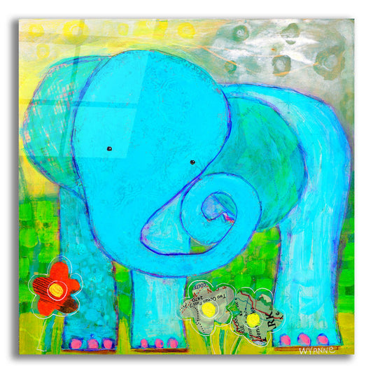 Epic Art 'All Is Well Elephant' by Wyanne, Acrylic Glass Wall Art