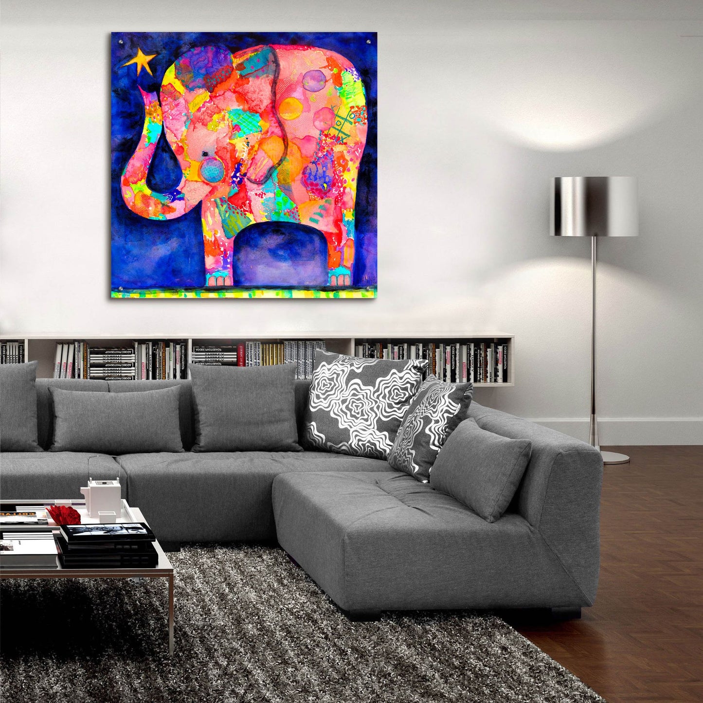 Epic Art 'All Within Reach Elephant' by Wyanne, Acrylic Glass Wall Art,36x36