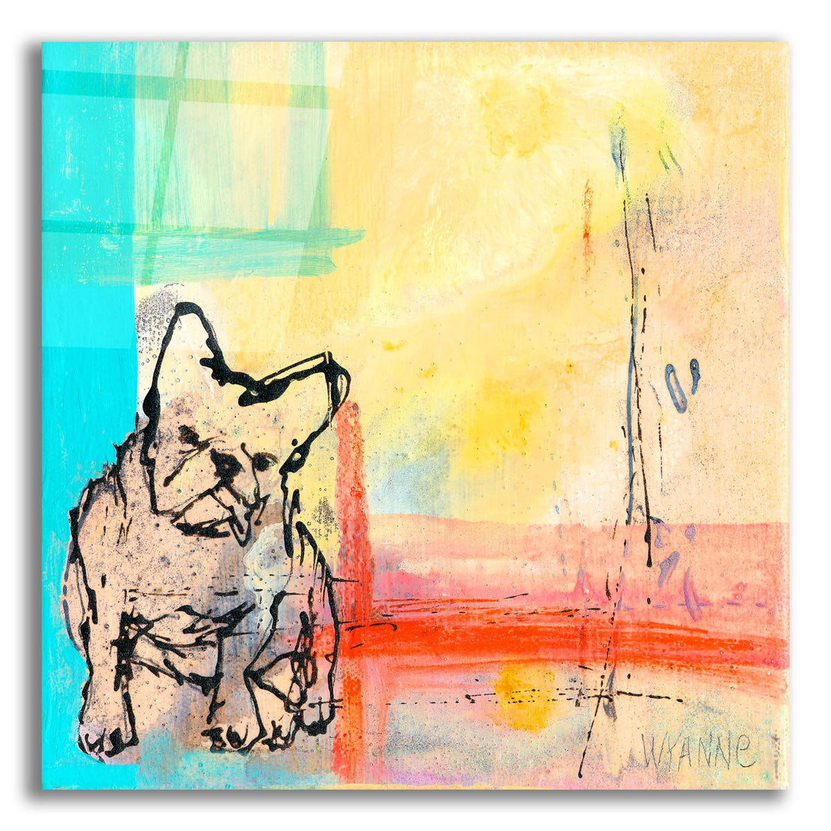 Epic Art 'French Bulldog' by Wyanne, Acrylic Glass Wall Art