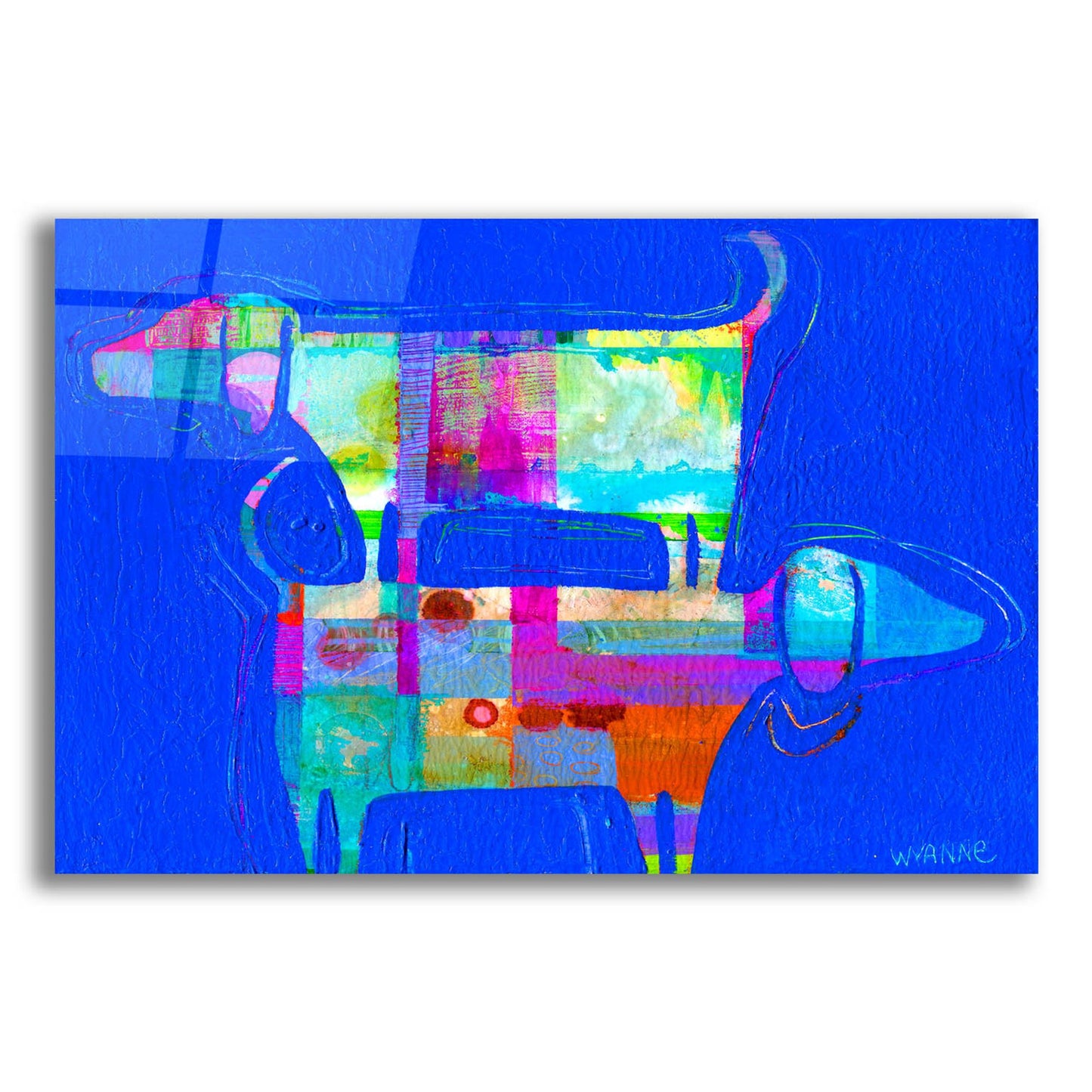 Epic Art 'Double Wags Double Fun' by Wyanne, Acrylic Glass Wall Art,24x16