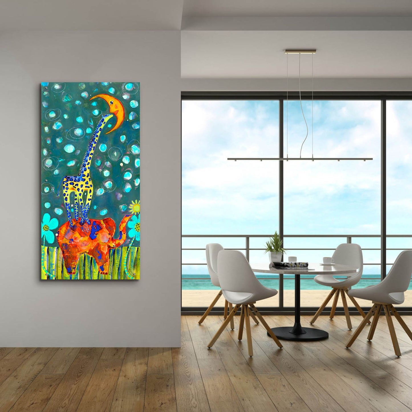 Epic Art 'Kiss The Moon' by Wyanne, Acrylic Glass Wall Art,24x48