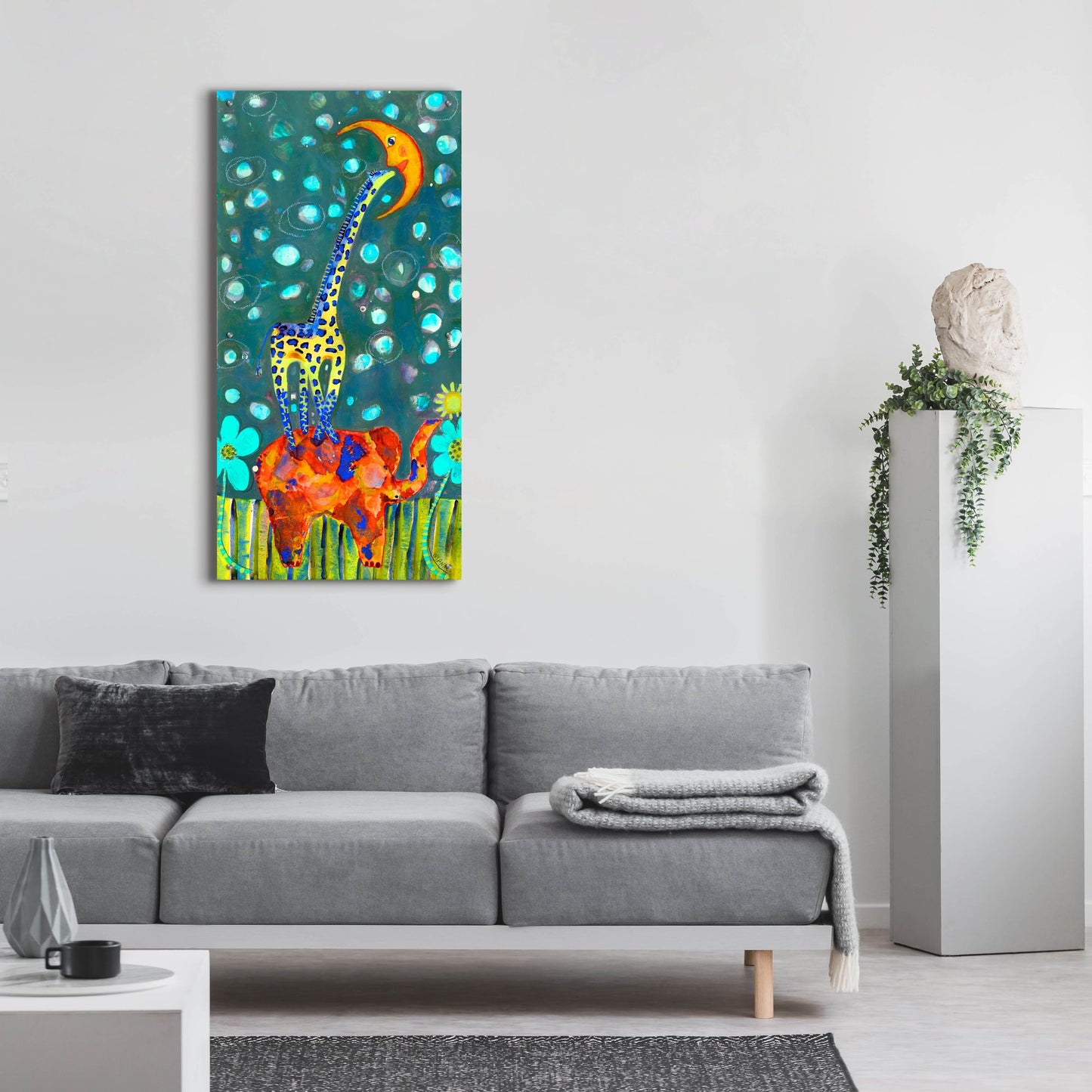 Epic Art 'Kiss The Moon' by Wyanne, Acrylic Glass Wall Art,24x48