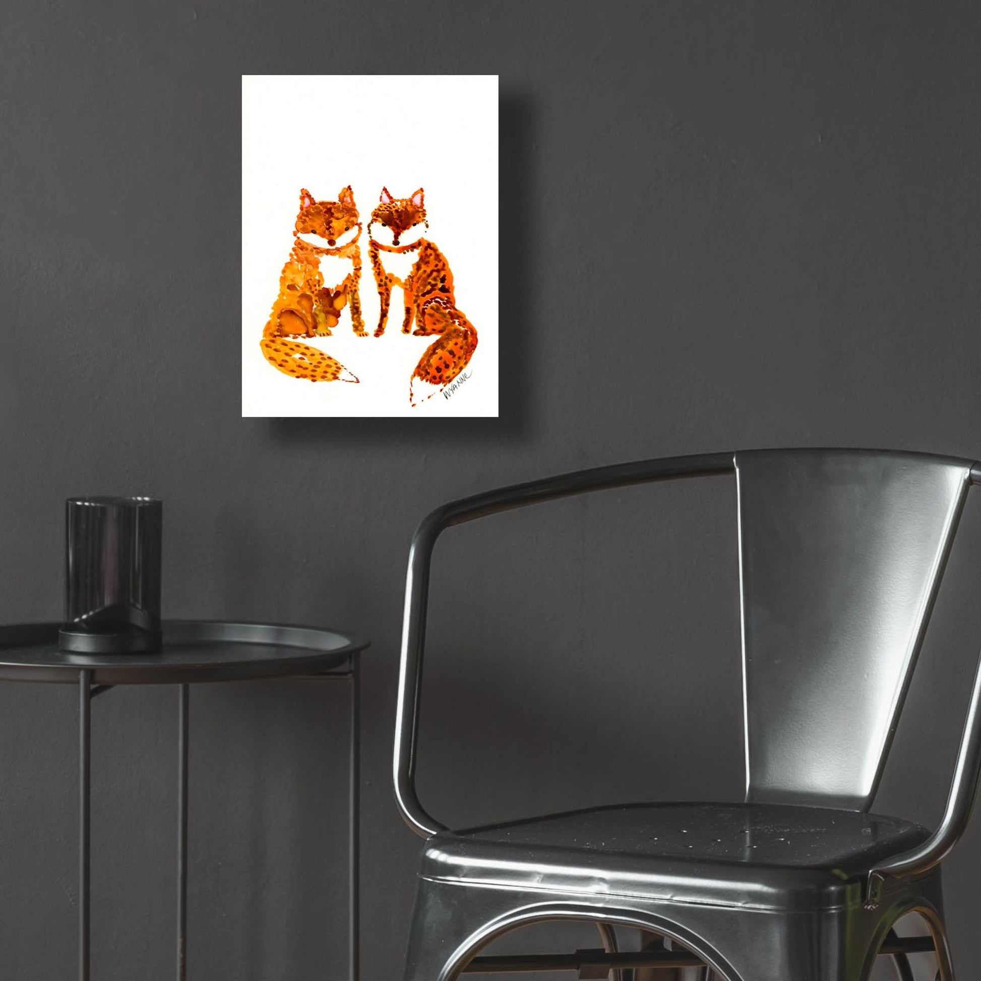 Epic Art 'Two Baby Foxes' by Wyanne, Acrylic Glass Wall Art,12x16