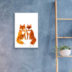 Epic Art 'Two Baby Foxes' by Wyanne, Acrylic Glass Wall Art,16x24