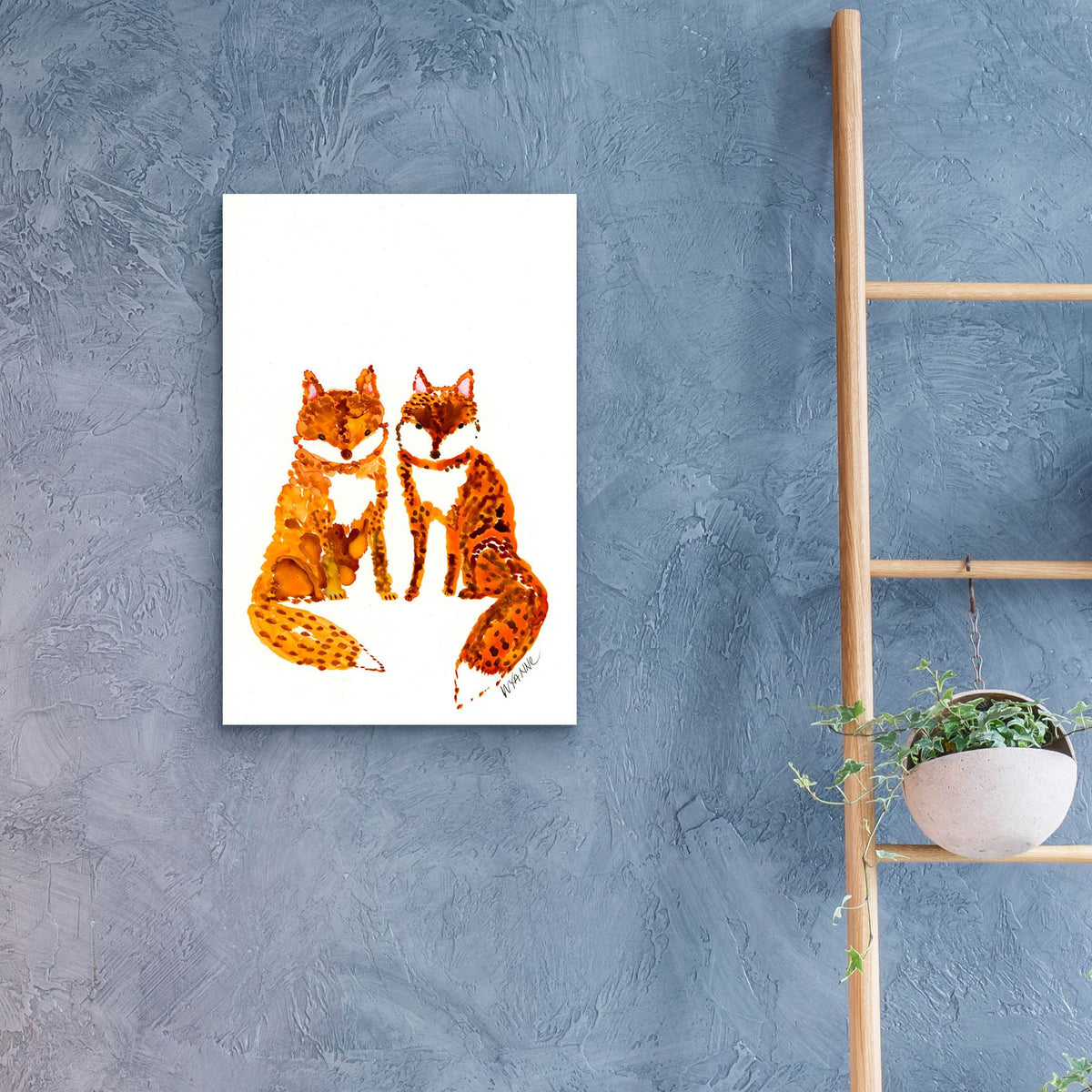 Epic Art 'Two Baby Foxes' by Wyanne, Acrylic Glass Wall Art,16x24