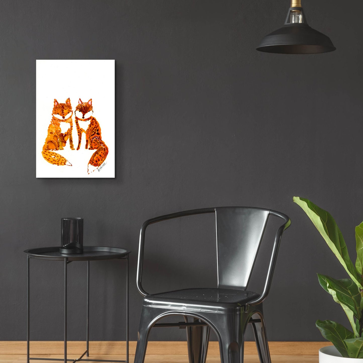 Epic Art 'Two Baby Foxes' by Wyanne, Acrylic Glass Wall Art,16x24