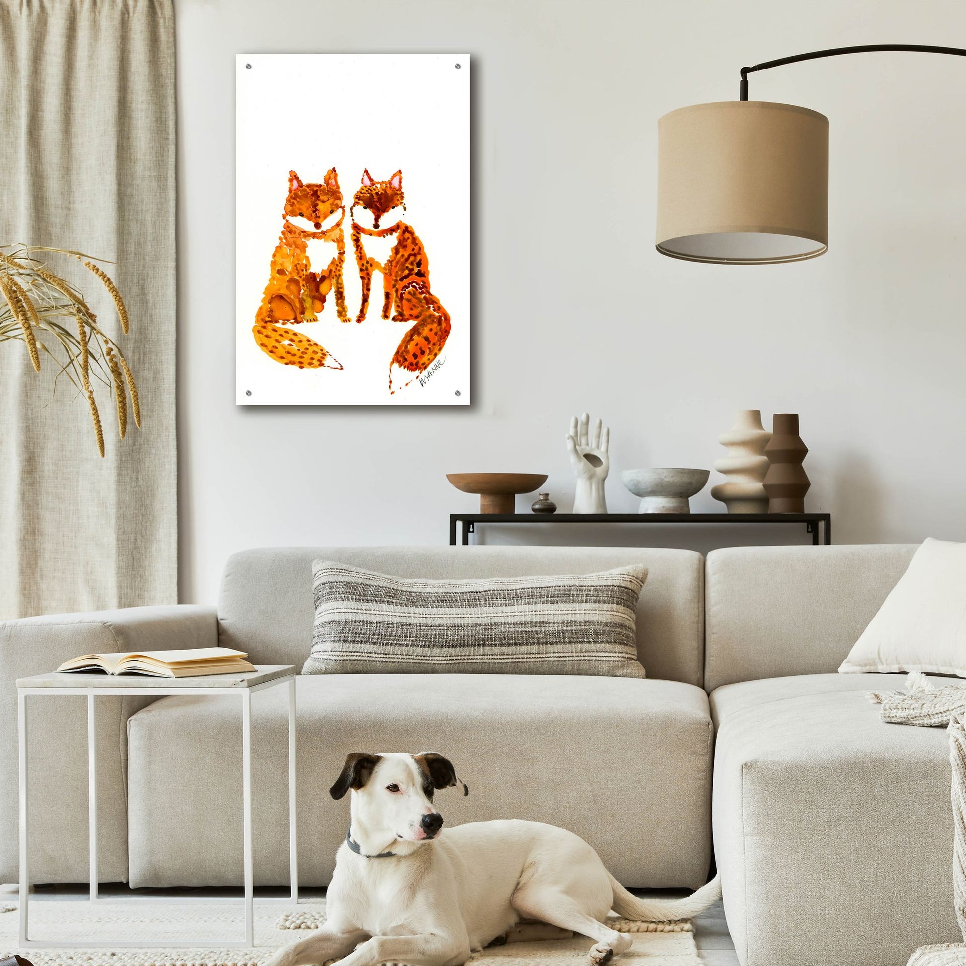 Epic Art 'Two Baby Foxes' by Wyanne, Acrylic Glass Wall Art,24x36