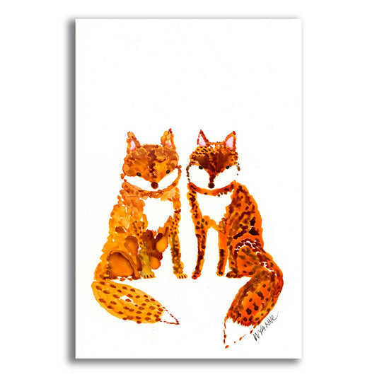 Epic Art 'Two Baby Foxes' by Wyanne, Acrylic Glass Wall Art