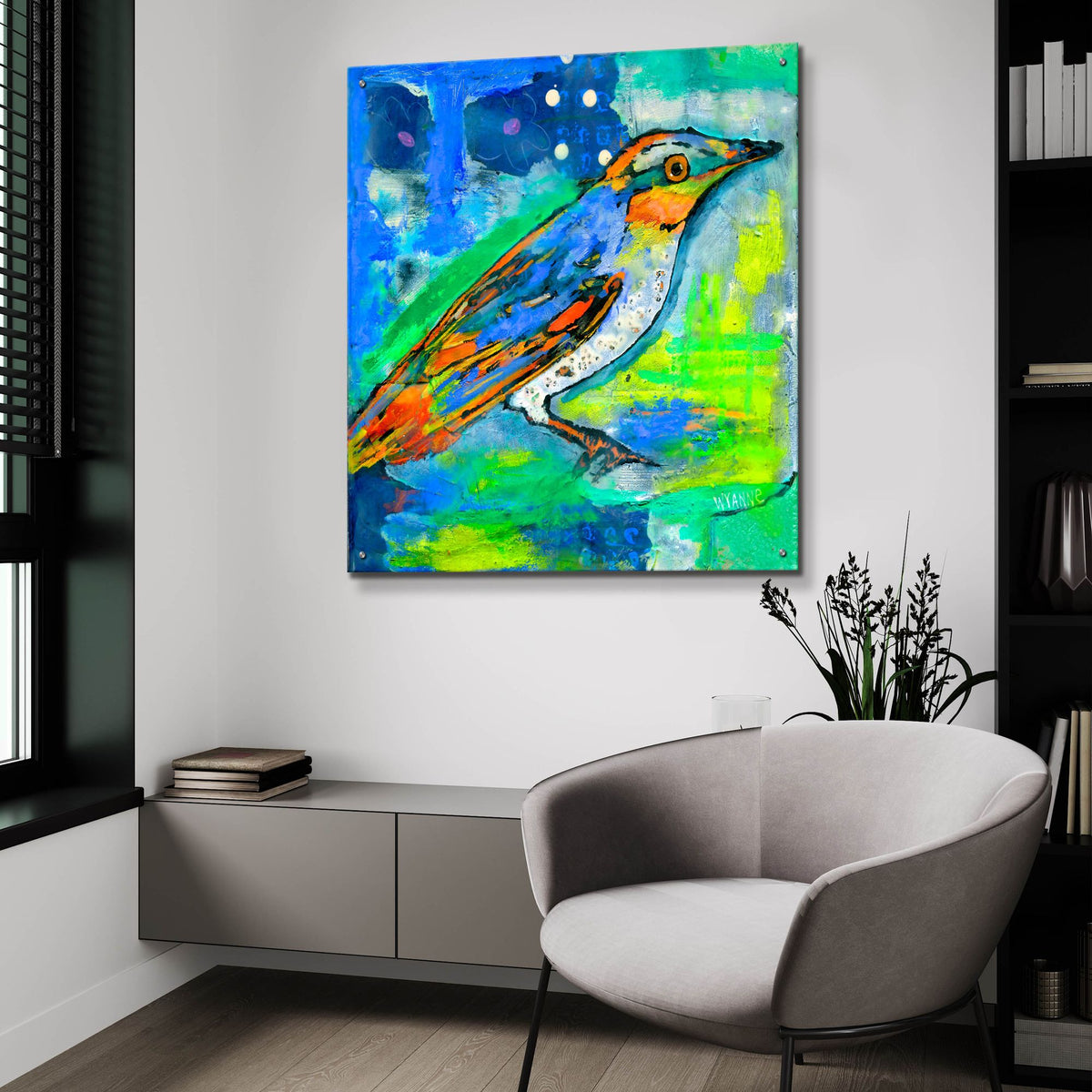 Epic Art 'Magic Bird' by Wyanne, Acrylic Glass Wall Art,36x36