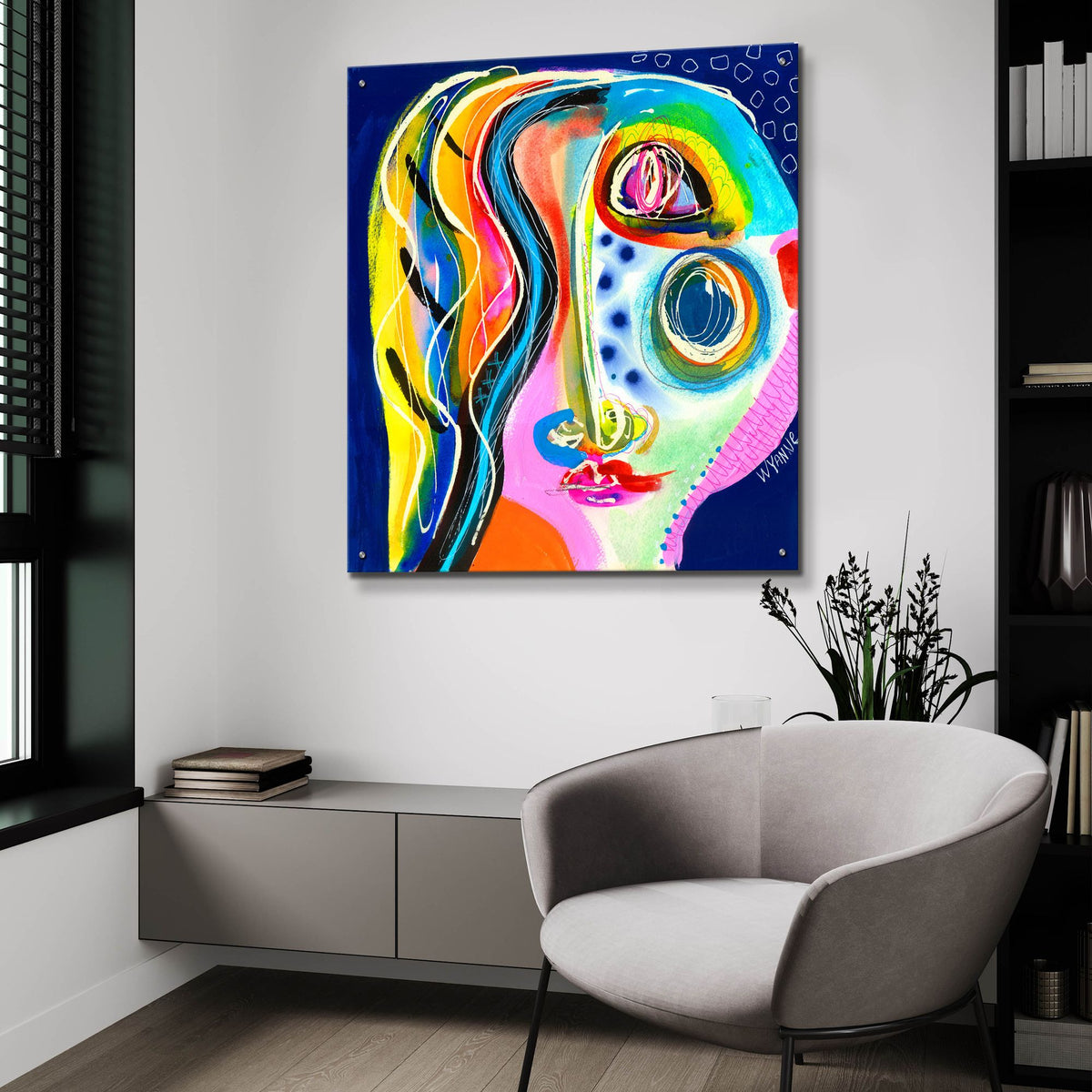 Epic Art 'She Surprised Herself' by Wyanne, Acrylic Glass Wall Art,36x36