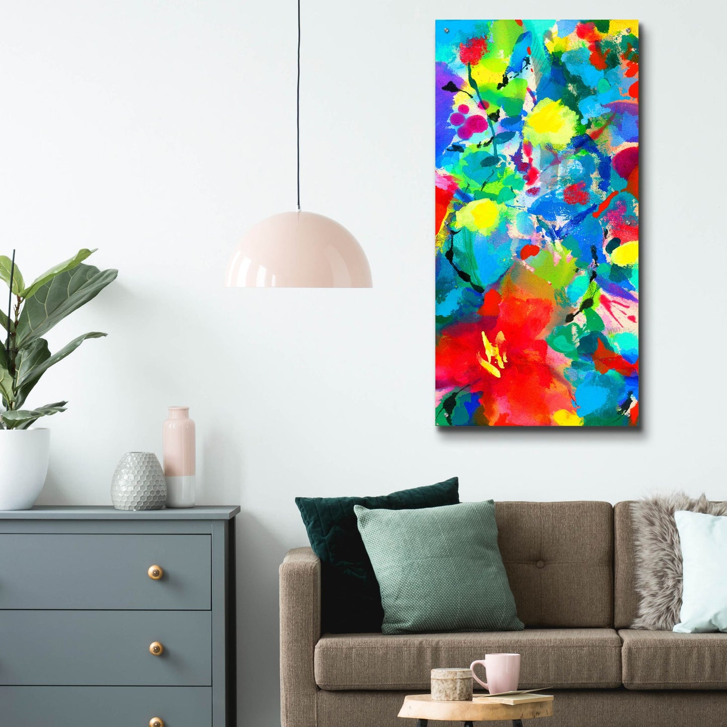 Epic Art 'Floral Symphony' by Wyanne, Acrylic Glass Wall Art,24x48