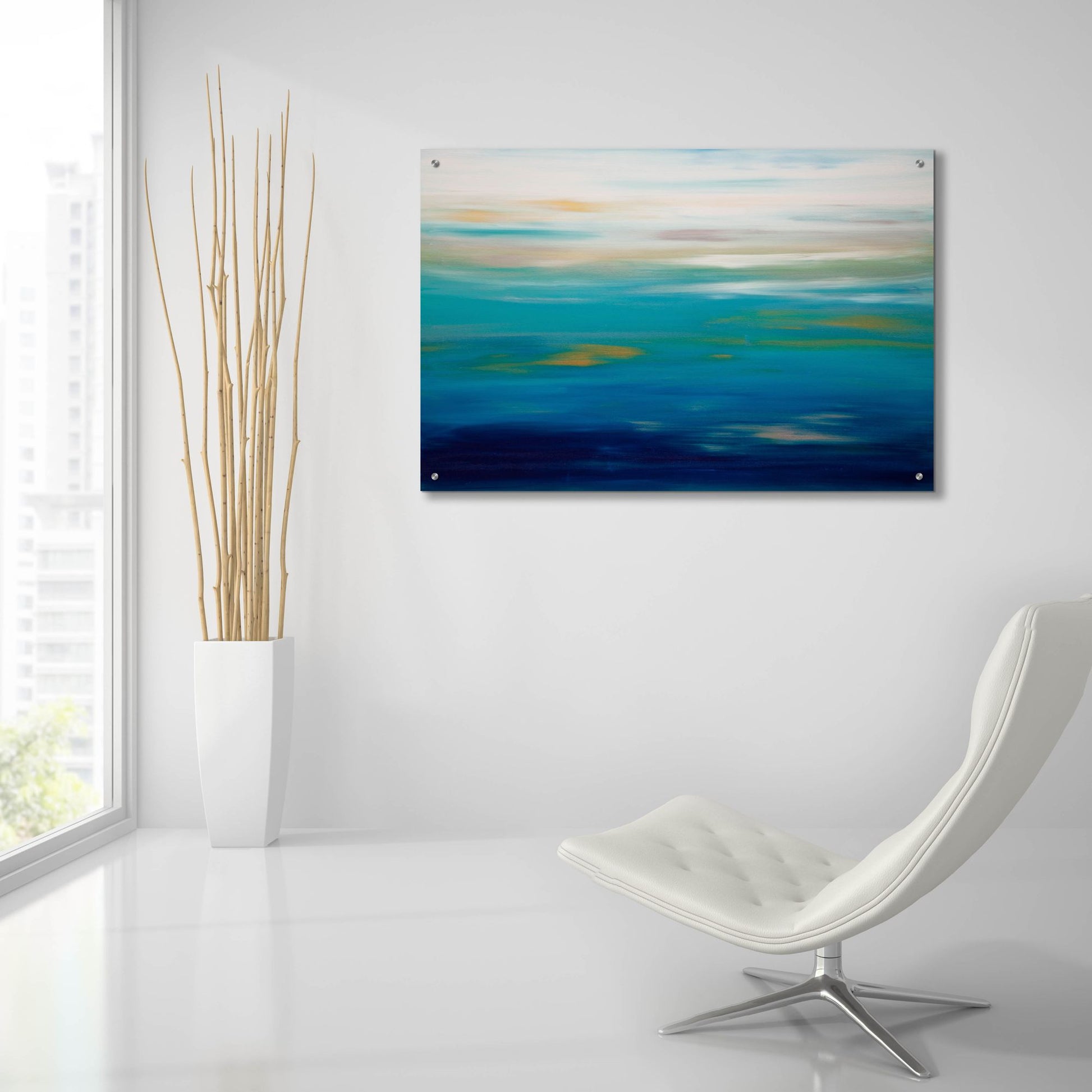 Epic Art 'Sunrise 32' by Hilary Winfield, Acrylic Glass Wall Art,36x24