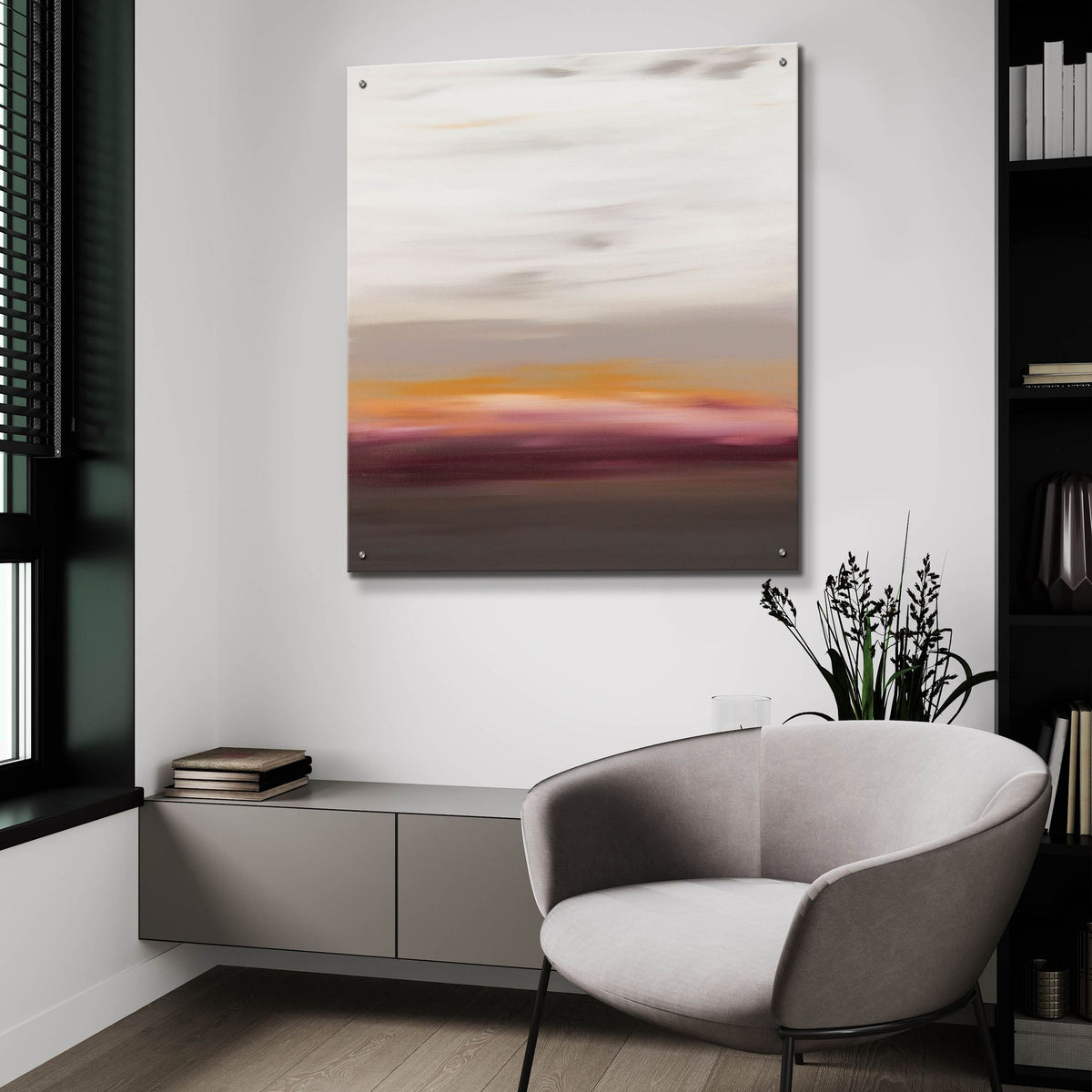 Epic Art 'Sunset 41' by Hilary Winfield, Acrylic Glass Wall Art,36x36