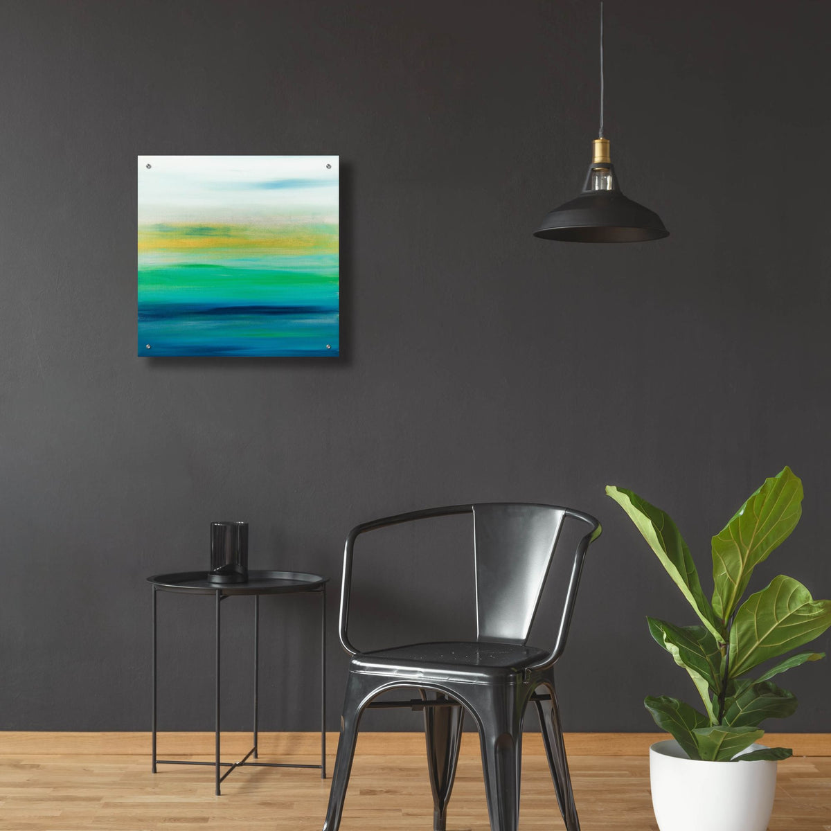 Epic Art 'Sunset 49' by Hilary Winfield, Acrylic Glass Wall Art,24x24