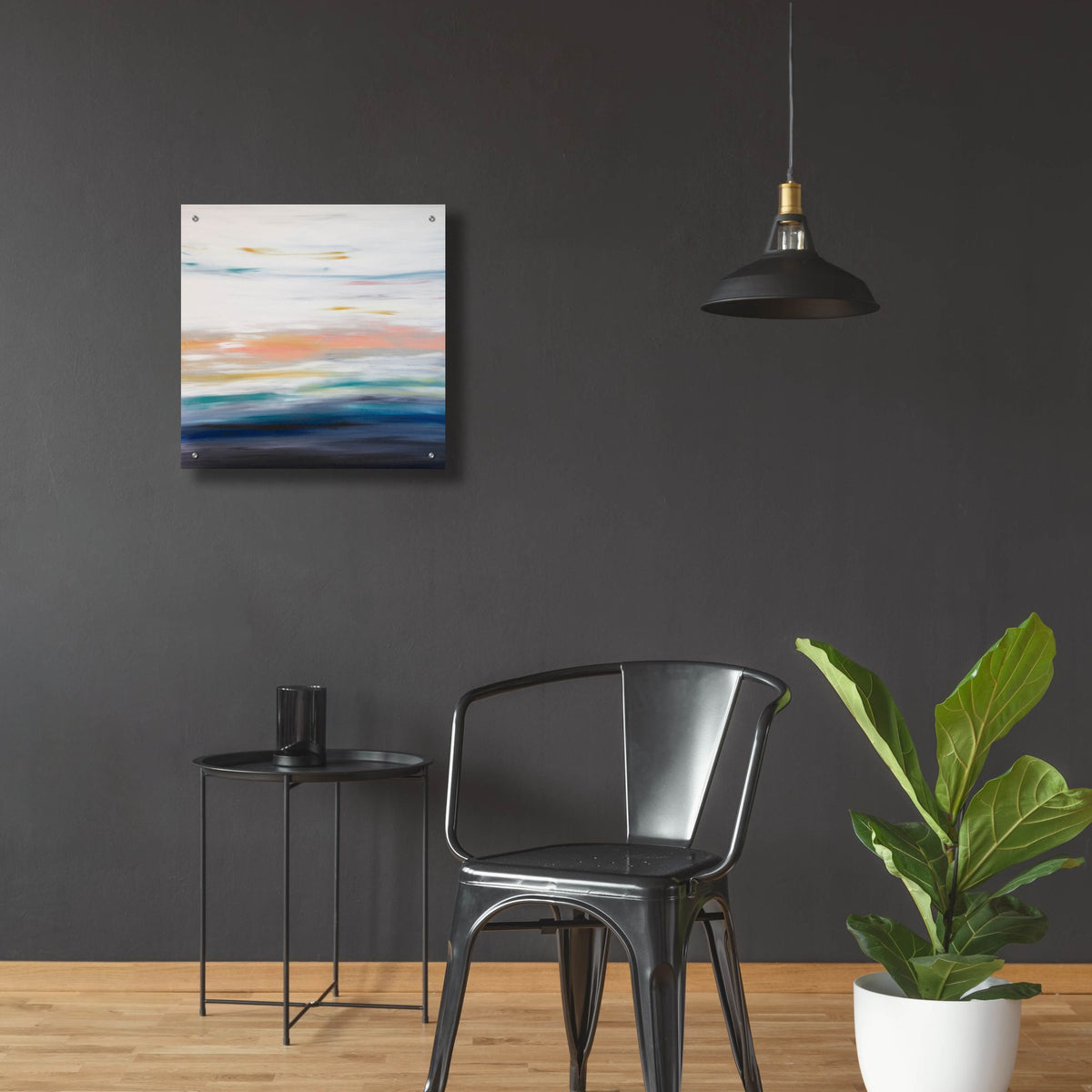 Epic Art 'Sunset 70' by Hilary Winfield, Acrylic Glass Wall Art,24x24