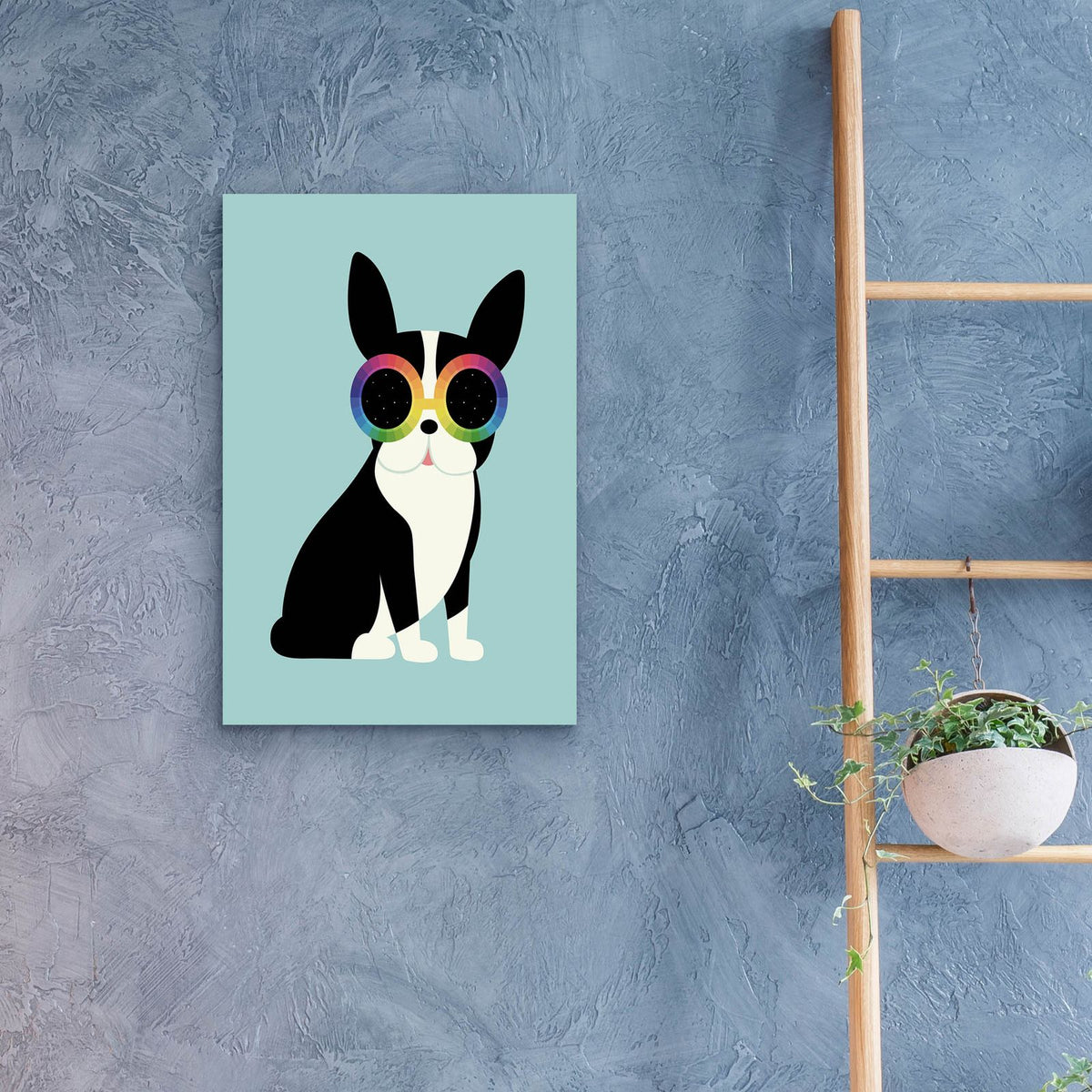 Work Hard Play Harder by Andy Westface - 16x24 acrylic wall art in a room