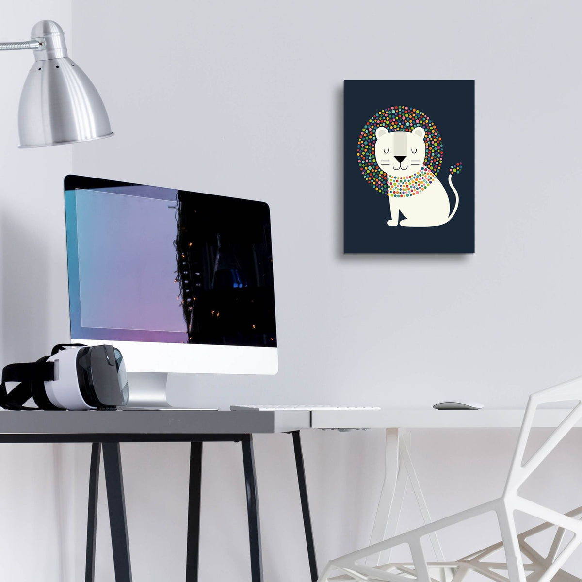 As A Lion by Andy Westface - 12x16 acrylic wall art in a room