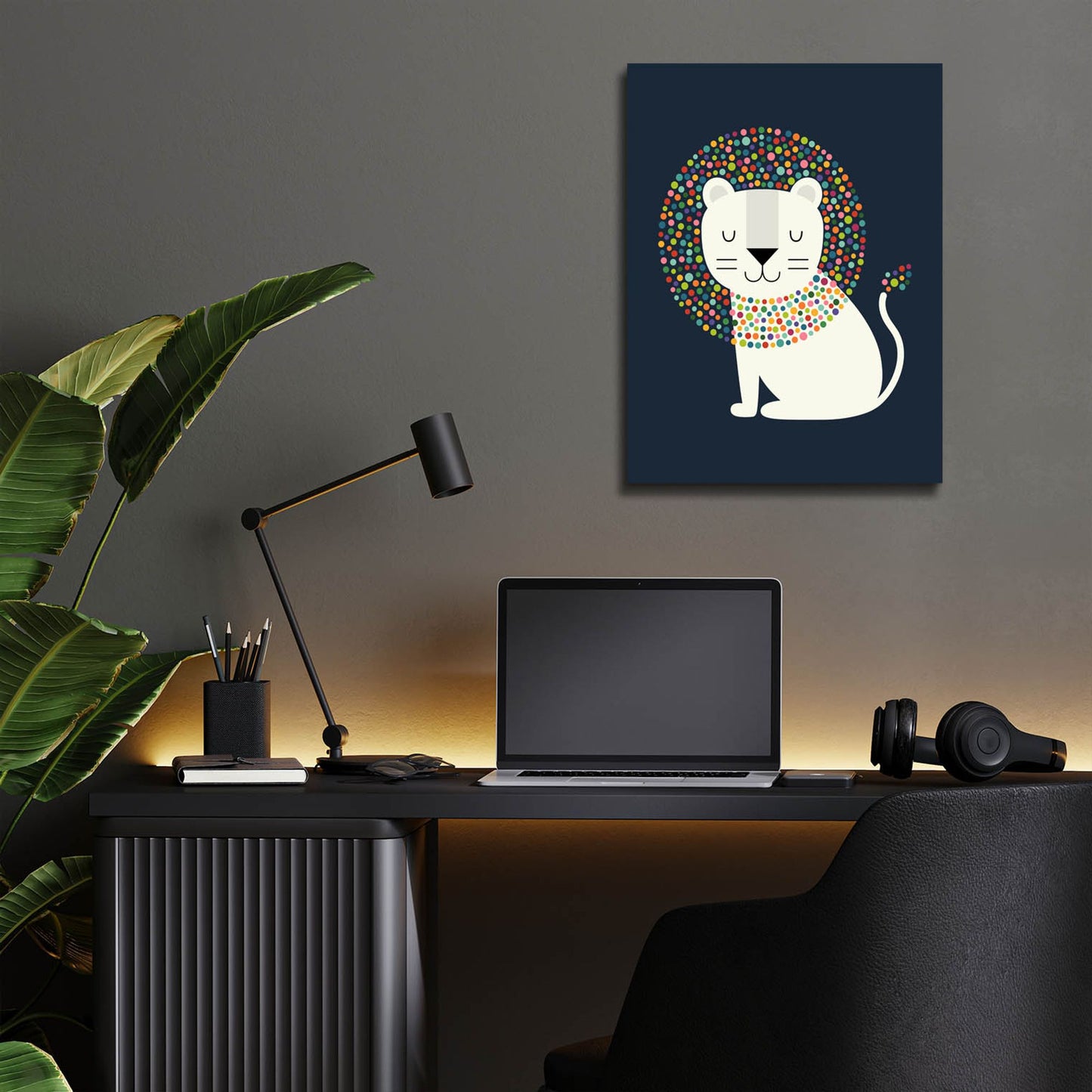 Epic Art 'As A Lion' by Andy Westface, Acrylic Glass Wall Art,12x16