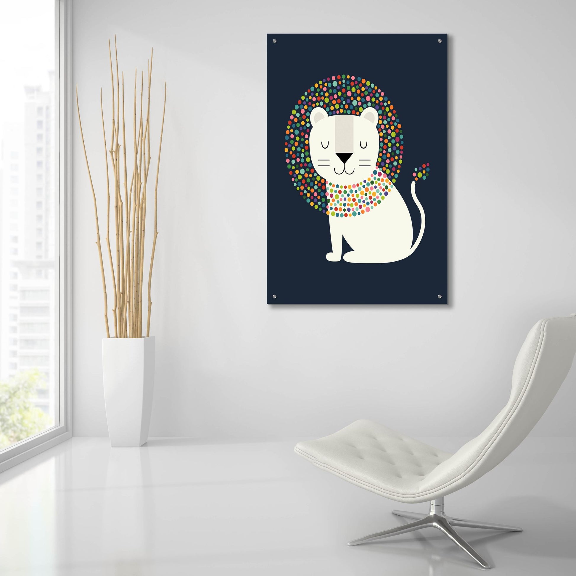 Epic Art 'As A Lion' by Andy Westface, Acrylic Glass Wall Art,24x36