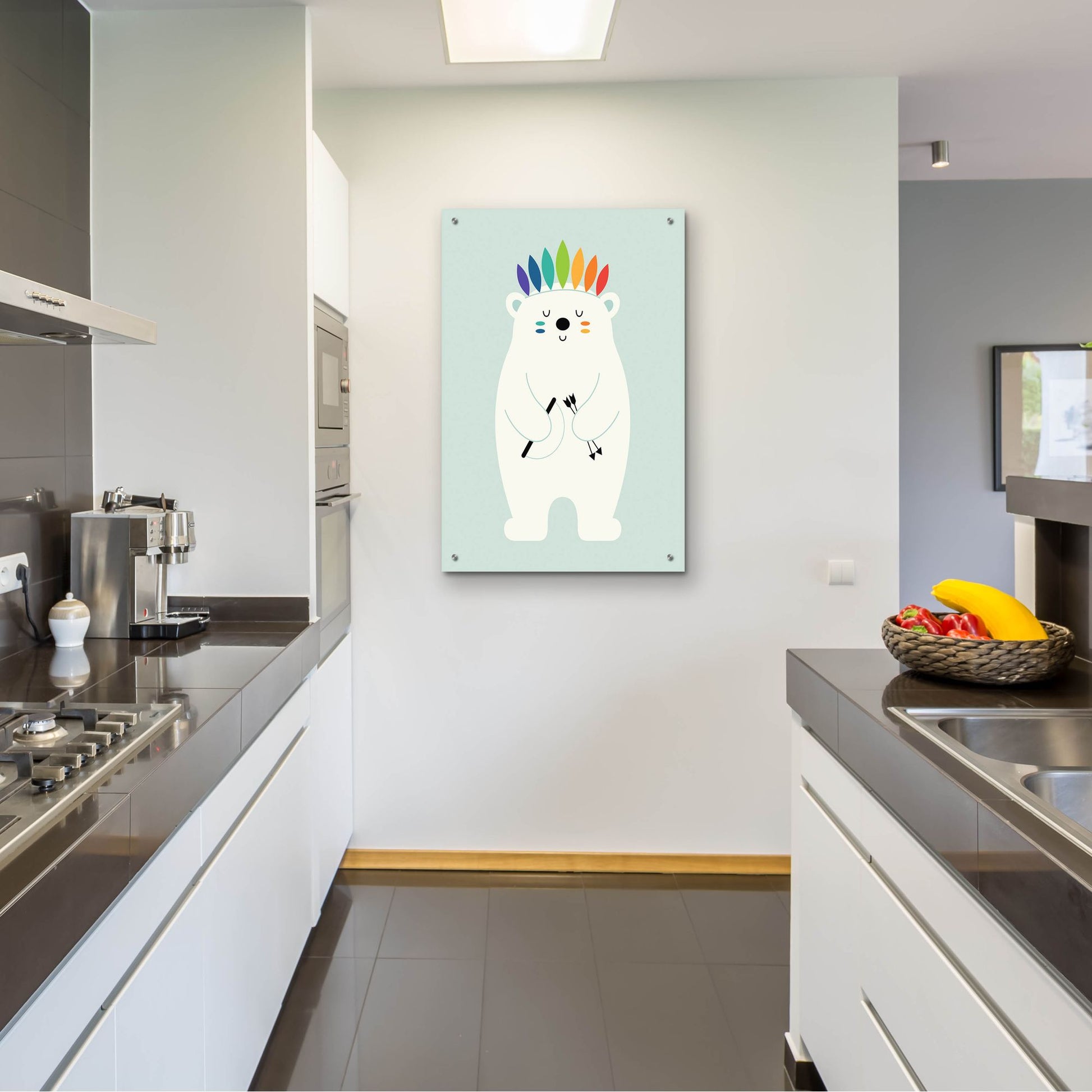 Epic Art 'Be Brave Polar' by Andy Westface, Acrylic Glass Wall Art,24x36