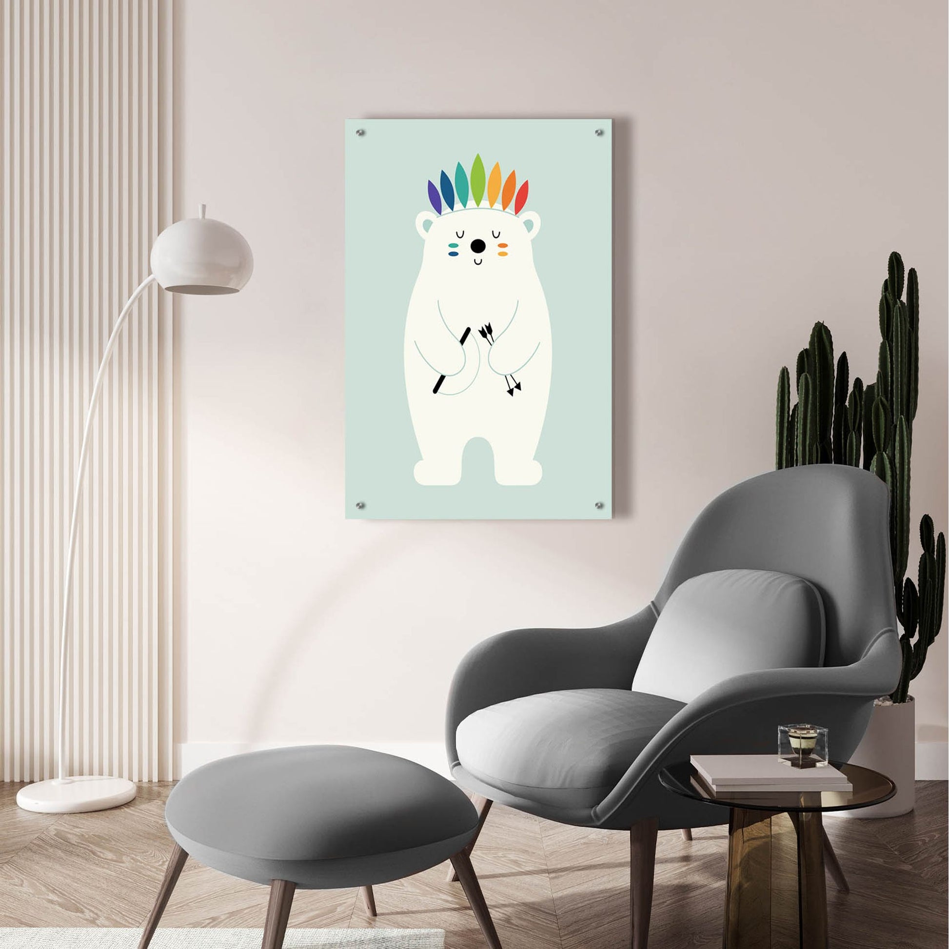 Epic Art 'Be Brave Polar' by Andy Westface, Acrylic Glass Wall Art,24x36