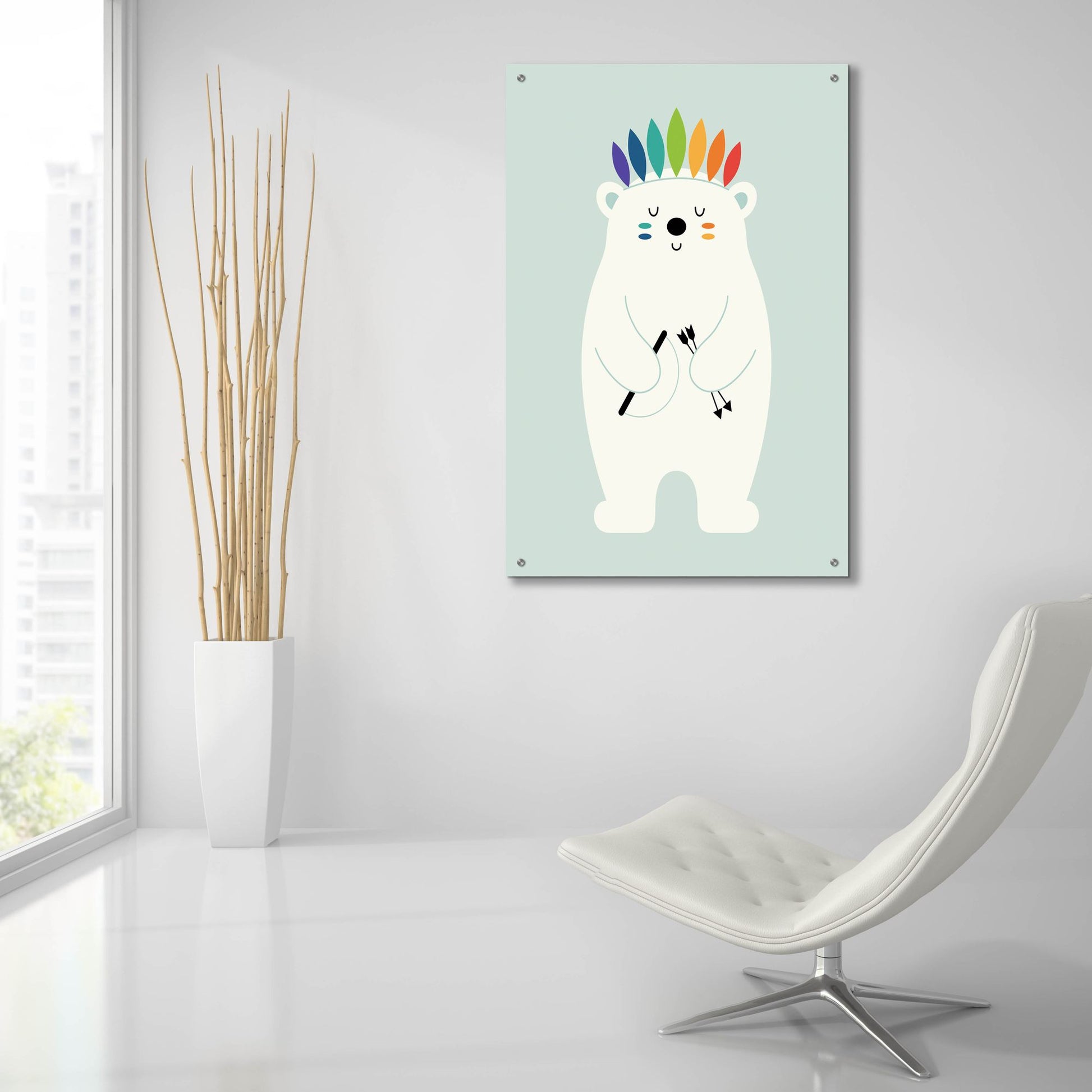 Epic Art 'Be Brave Polar' by Andy Westface, Acrylic Glass Wall Art,24x36