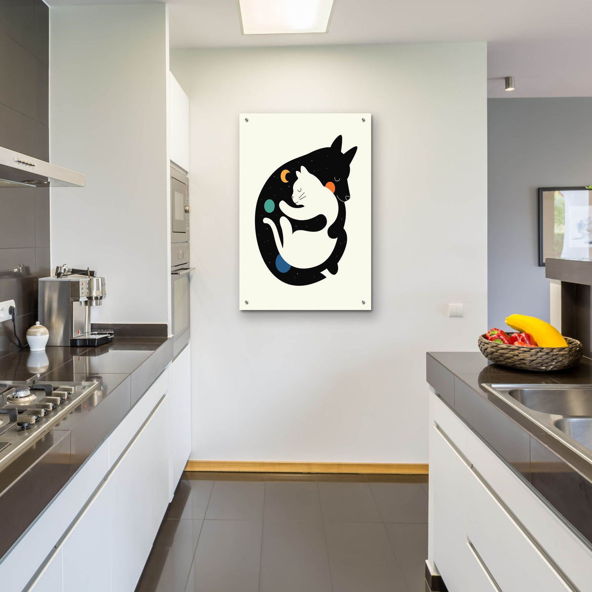 More Hugs Less Fights by Andy Westface - 24x36 acrylic wall art in a room