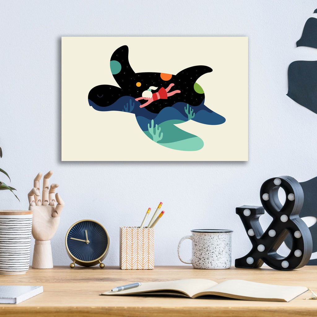 Ocean Roaming by Andy Westface - 16x12 acrylic wall art in a room