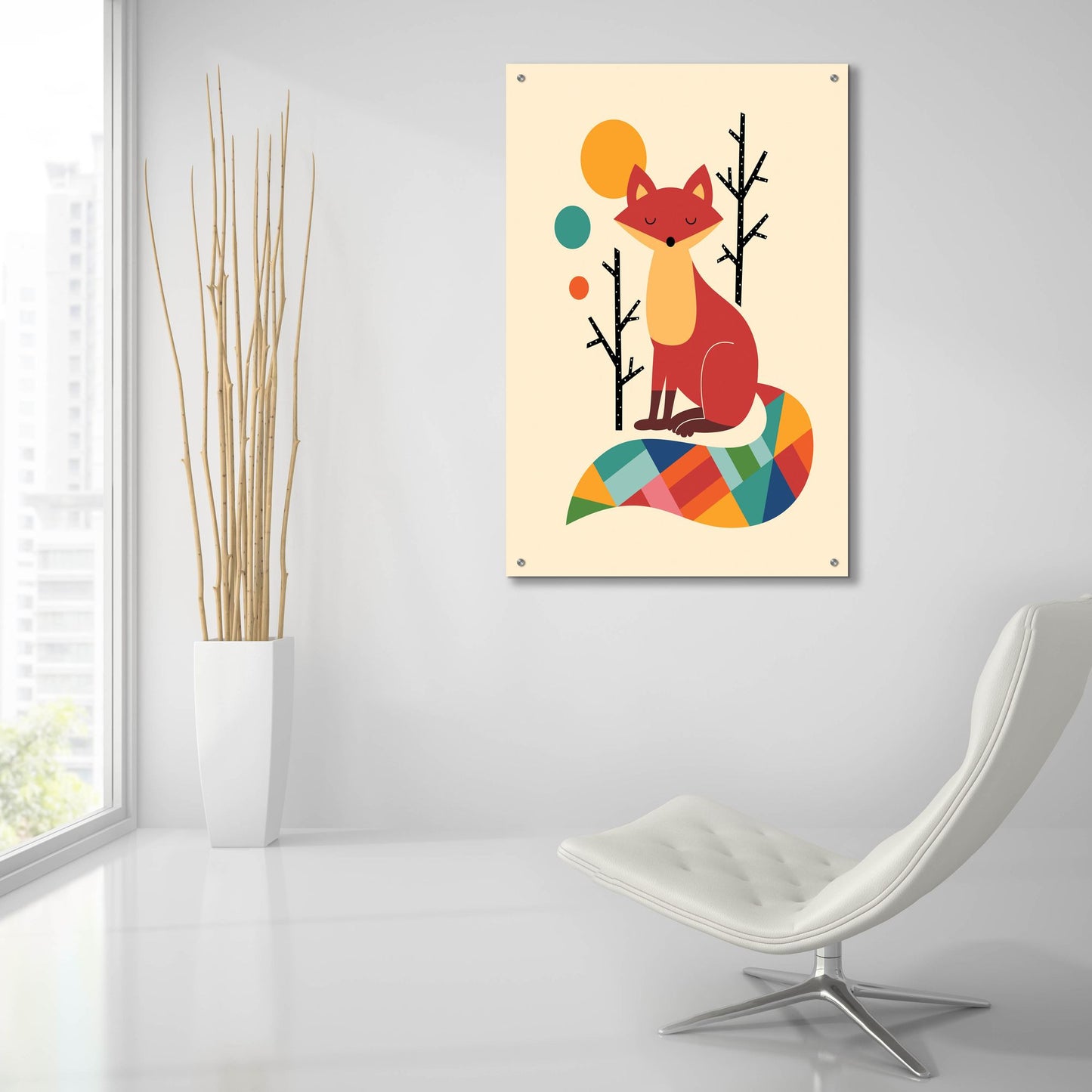 Epic Art 'Rainbow Fox' by Andy Westface, Acrylic Glass Wall Art,24x36