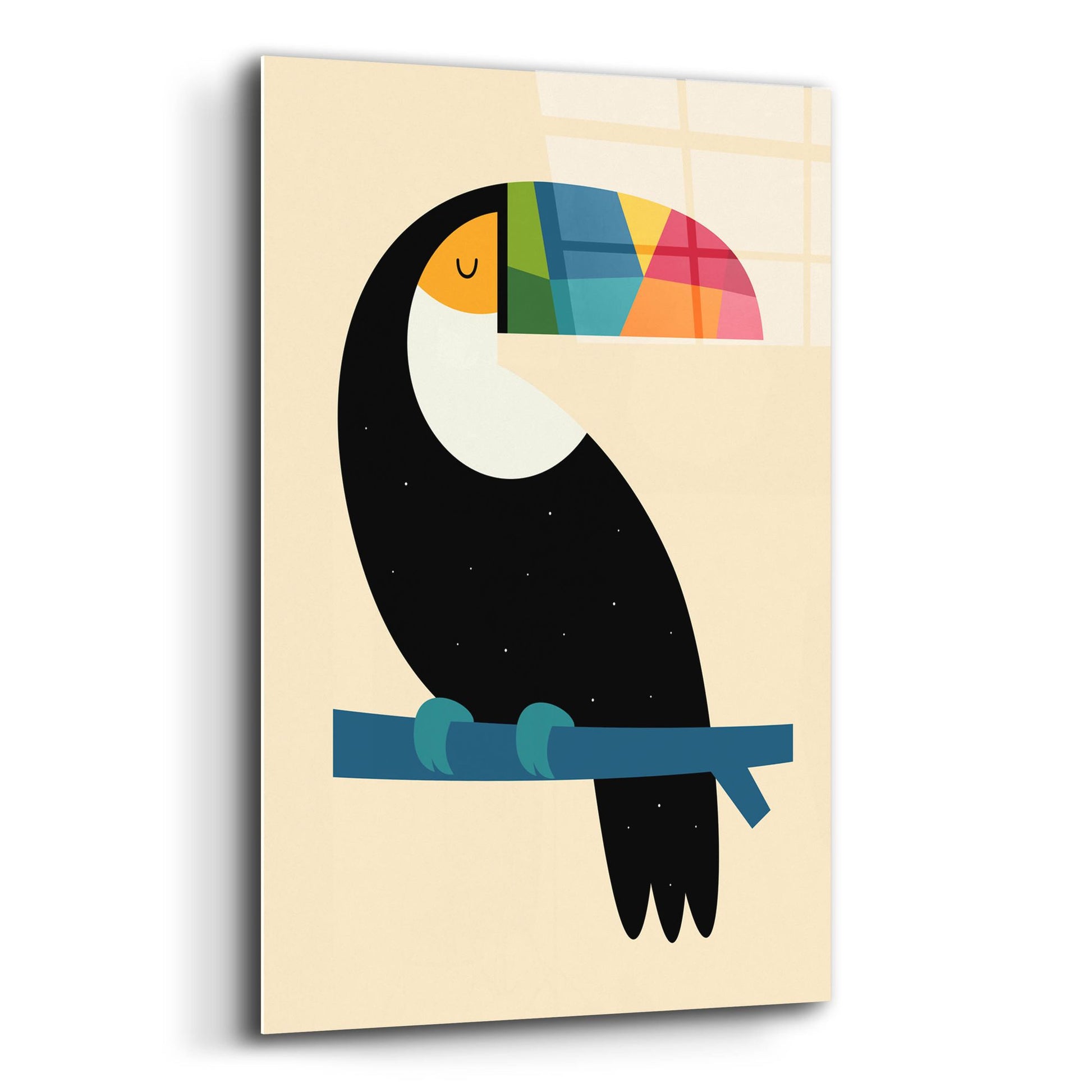 Epic Art 'Rainbow Toucan' by Andy Westface, Acrylic Glass Wall Art,12x16