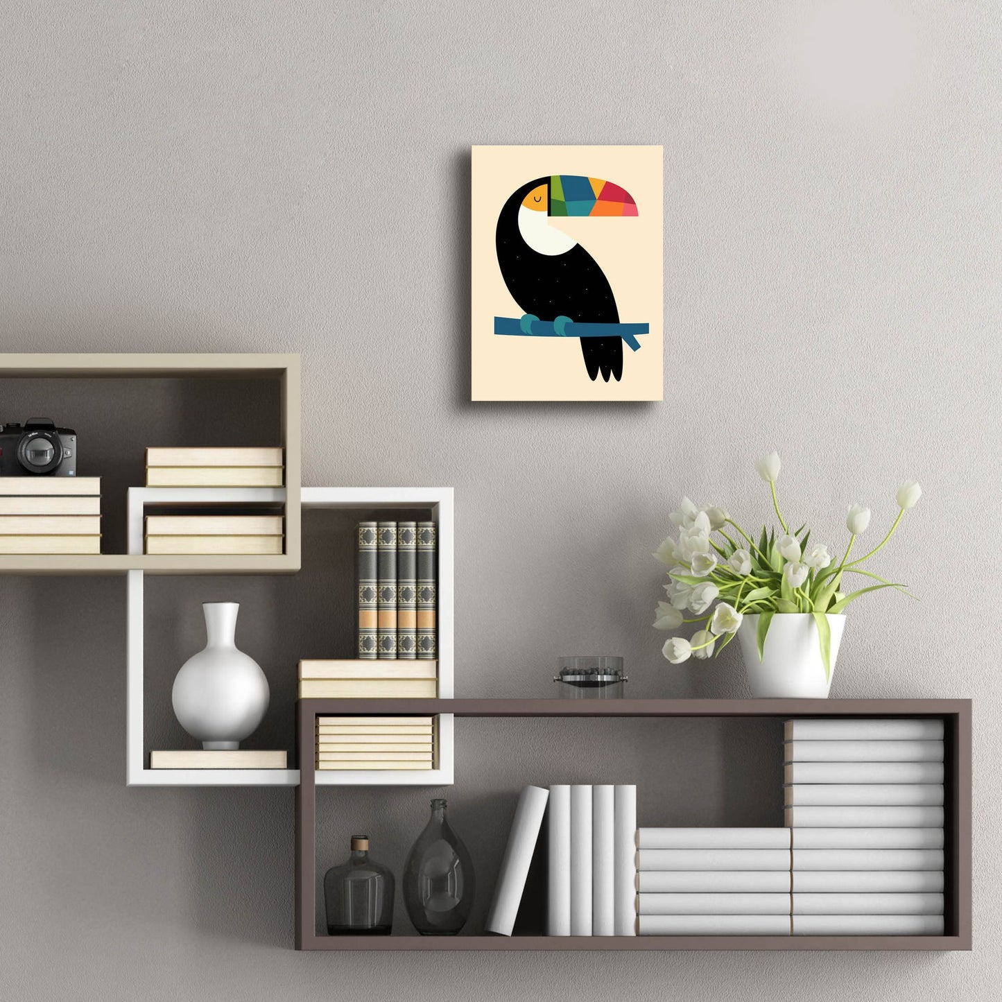 Epic Art 'Rainbow Toucan' by Andy Westface, Acrylic Glass Wall Art,12x16